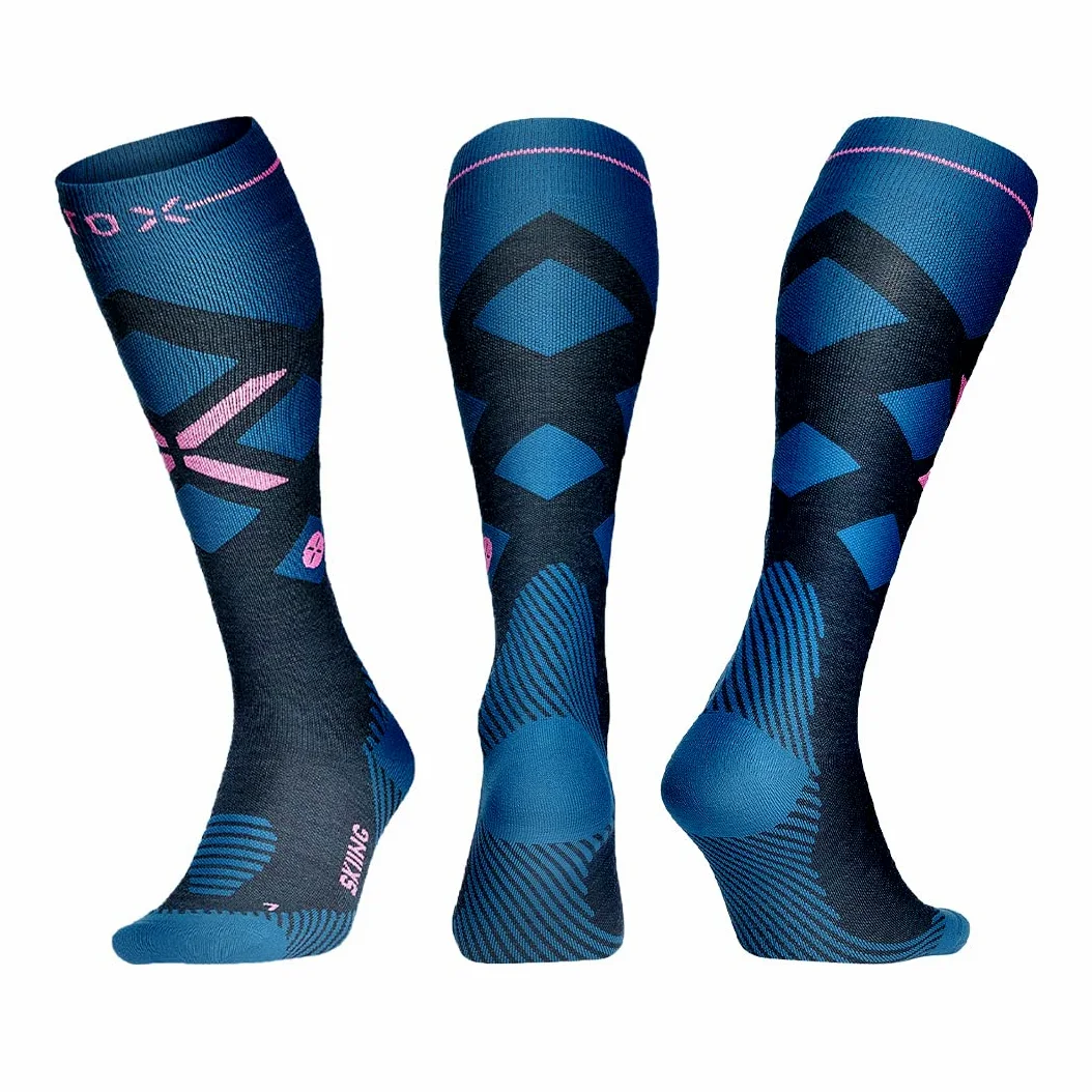 STOX Energy Socks, Damskie skarpety narciarskie, klasa kompresji 23-32 mmHg, pończochy narciarskie, skarpety uciskowe, wełna z merynosów, jazda na nartach, skarpety kompresyjne, pończochy podporowe,