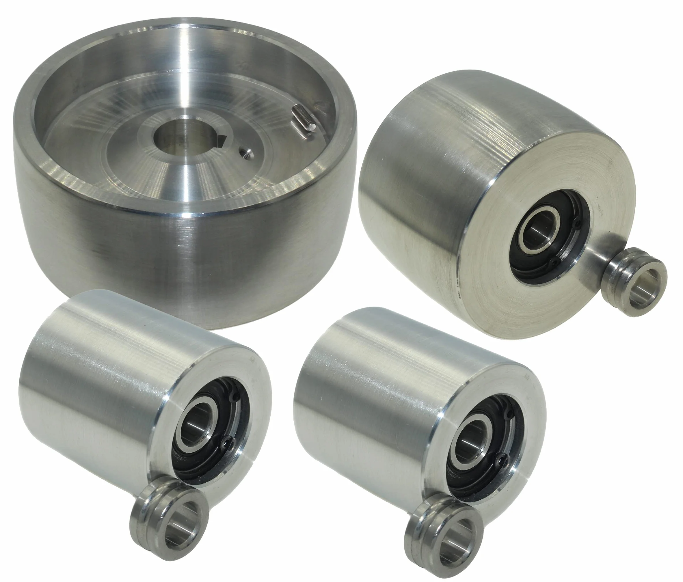 (AL5-24) CNC frezowana szlifierka pasowa zestaw do szlifierek nożowych 130 mm napęd 24 mm trzpień 75 mm tor 50 mm Idler
