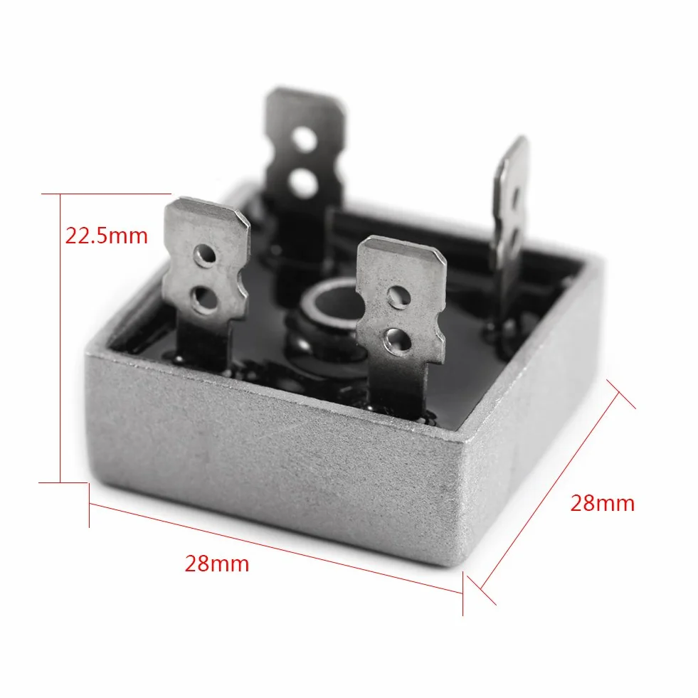 10 sztuk KBPC5010 50A 1000V Heavy Duty metalowa obudowa elektroniczny jednofazowy diodowy mostek prostowniczy opakowanie wielokrotnego użytku socialme-eu