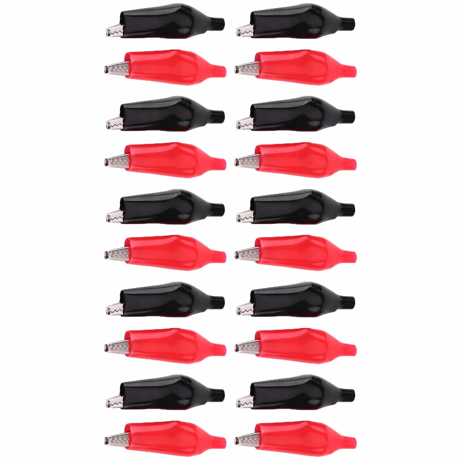 20 Sztuk 28MM Metalowy Zacisk Krokodylkowy Zacisk Elektryczny do Testowania Sondy Miernik BlackRed Zacisk Krokodylkowy Zestaw Audio