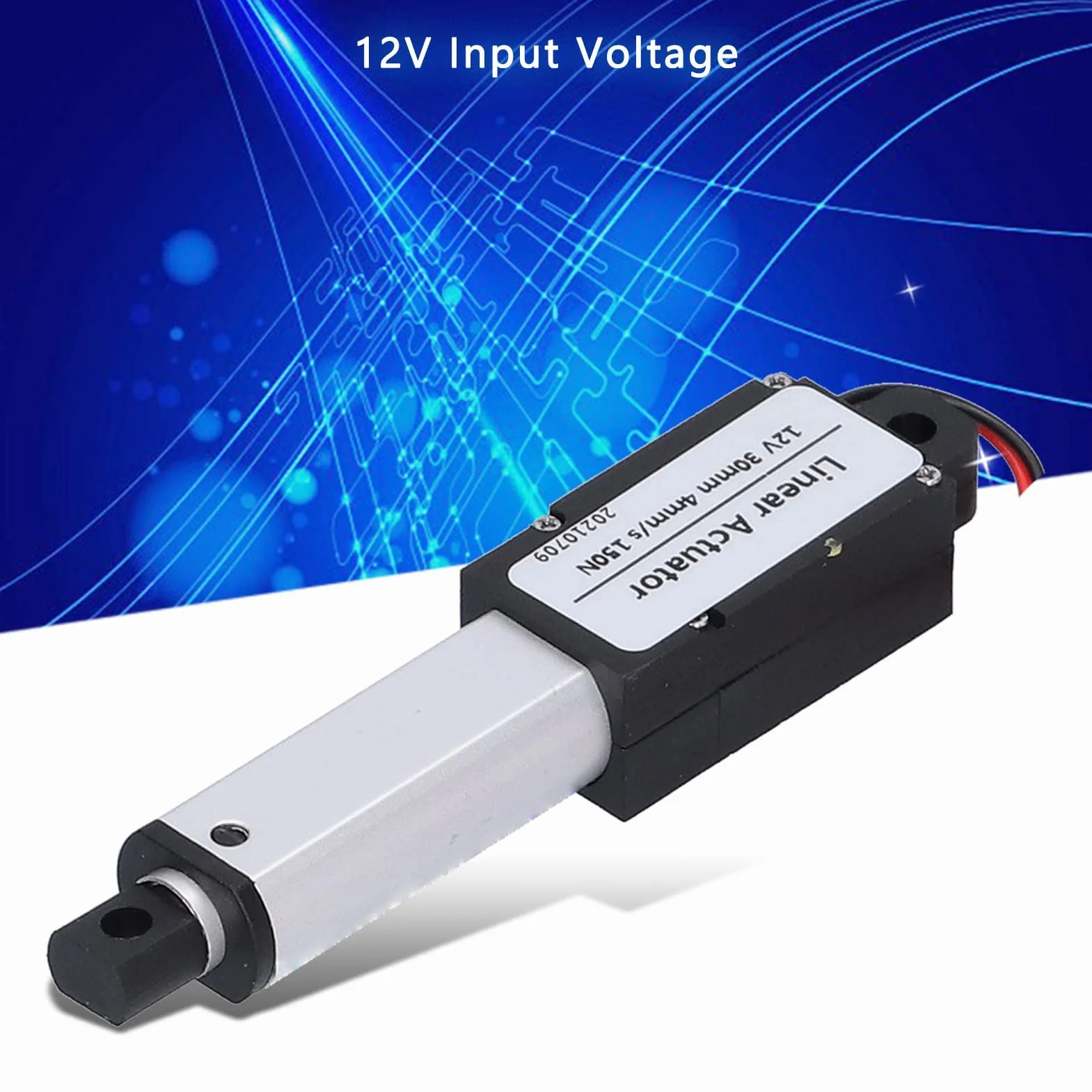 Elektryczny Siłownik Liniowy Mini Elektryczne Siłowniki Ruchu Liniowego 30mm Skok DC 12V Wodoodporny Szybki Siłownik Liniowy Zwarcie (Skok 30mm-4mm/s-150N)