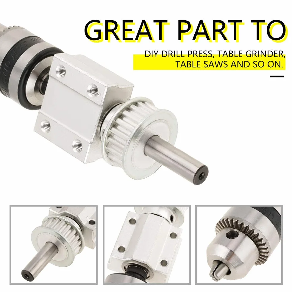0. 005 mm Unpowered Spindle Tokarka Prasa Silnik Chuck Wiertarka Wrzeciono Mini Rozmiar Wysoka precyzja do wiertarki stołowej DIY wiertarki Narzędzia ręczne