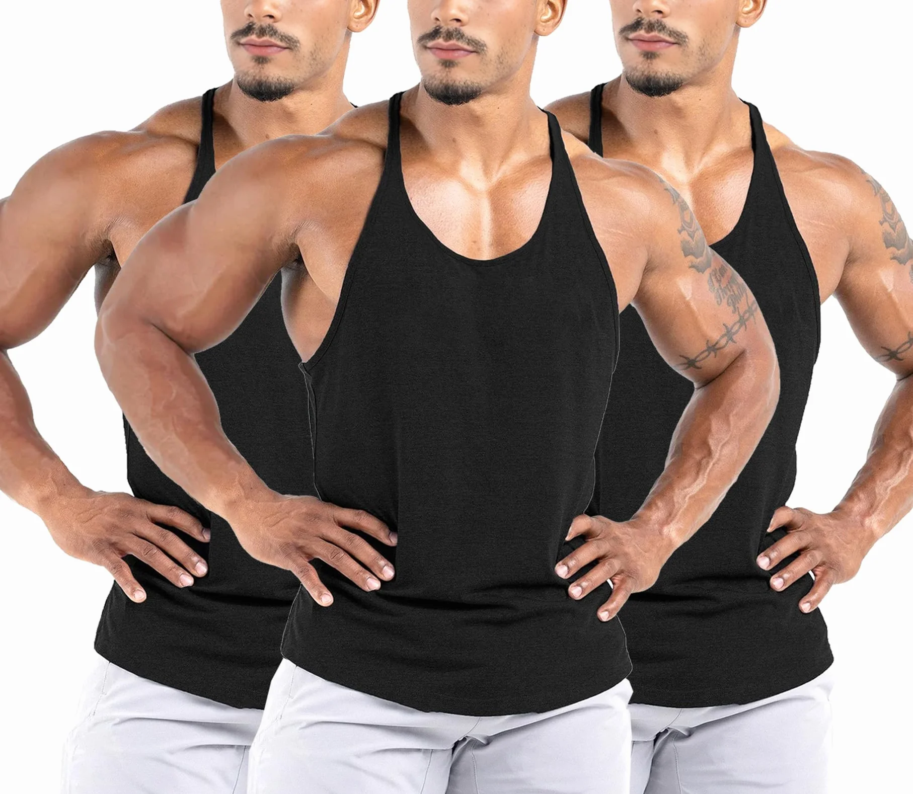 Męskie podkoszulki kulturystyczne Stringer Y-Back Muscle Fitness Athletic Stretch szybkoschnący top