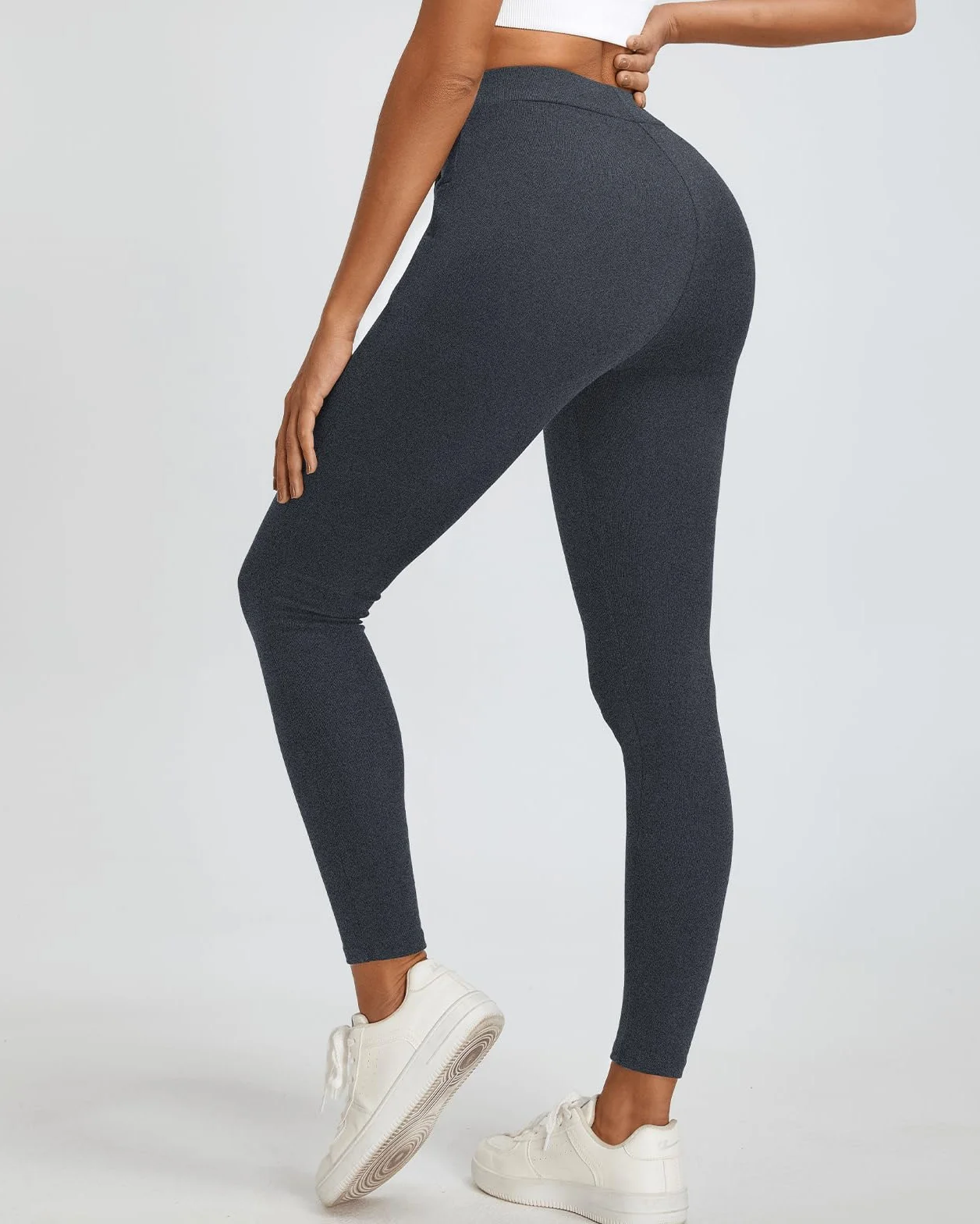 Damskie legginsy termiczne z bawełny, zimowe legginsy polarowe, ciepłe, wygodne