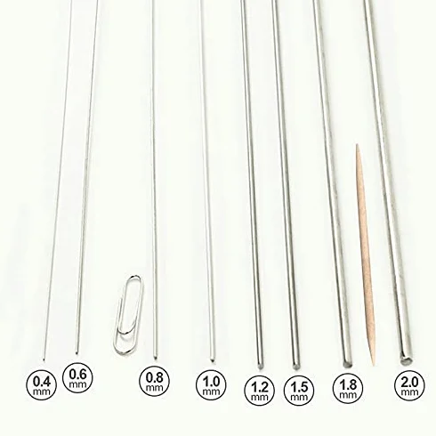 20 szt. 50 cm drut sprężynowy ze stali nierdzewnej - 0,2-3 mm (0,8 mm)
