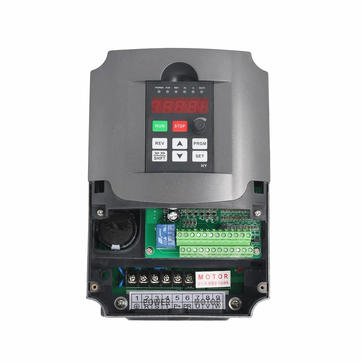 RATTMMOTOR 2,2 KW 220 V zmienny napęd częstotliwości VFD falownik 3-fazowy przetwornik częstotliwości 2200 W CNC z kablem przedłużającym 2 m regulowany do silnika wrzeciona kontrola prędkości