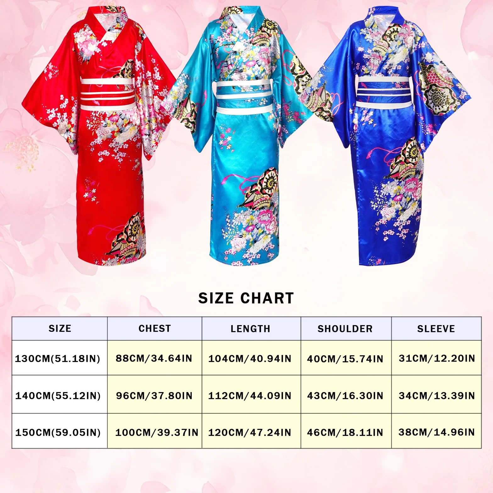 Japońskie kimono szlafrok Yukata gejsza sukienka zestaw dla dziewczynki cosplay lato