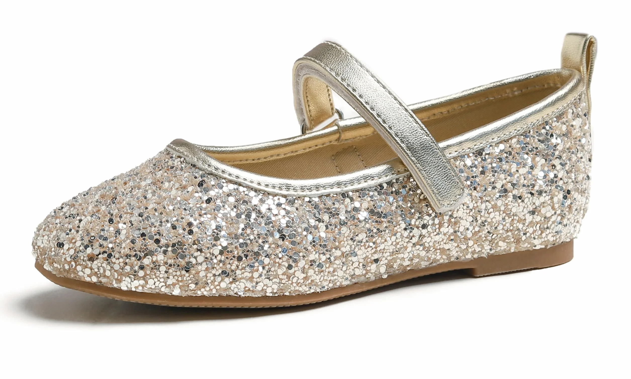 FEVERSOLE Dziewczęce urocze sukienki Mary Jane buty miękkie imprezowe świąteczne baleriny