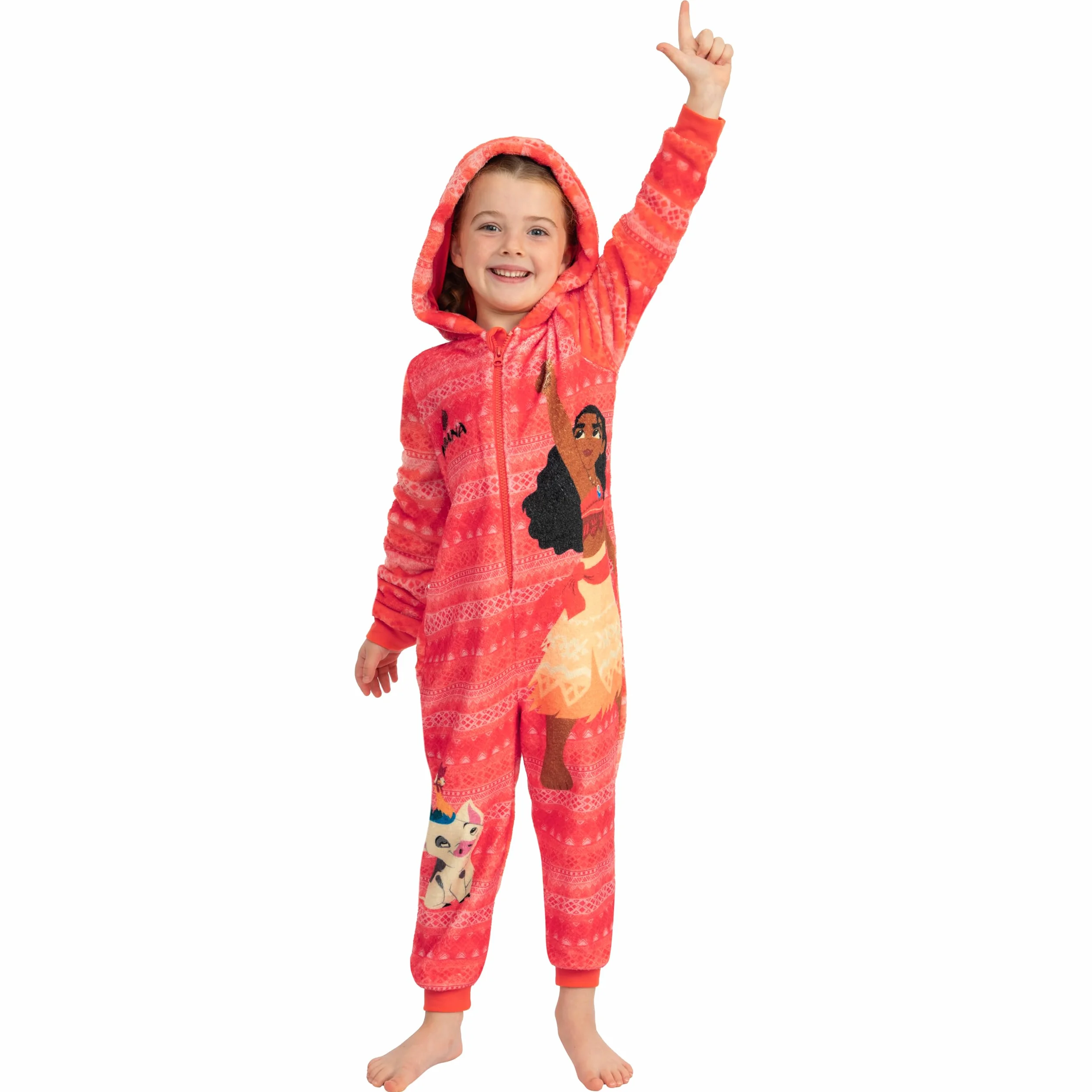 Disney Onesie Dziewczynek Moana, Onesies Dzieci księżniczki, Fleece Onesies dla dziewczynek, Moana Piżama