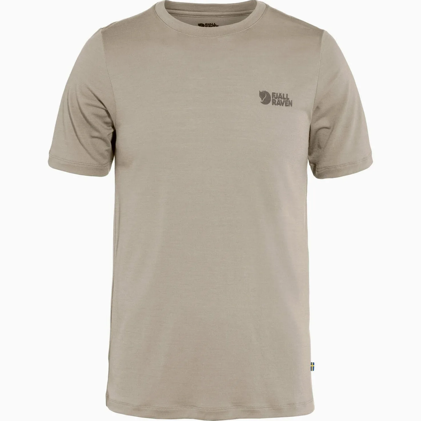 Fjällräven Męska koszulka Abisko Wool Logo SS, Light Fossil, XXL, Light Fossil, XXL