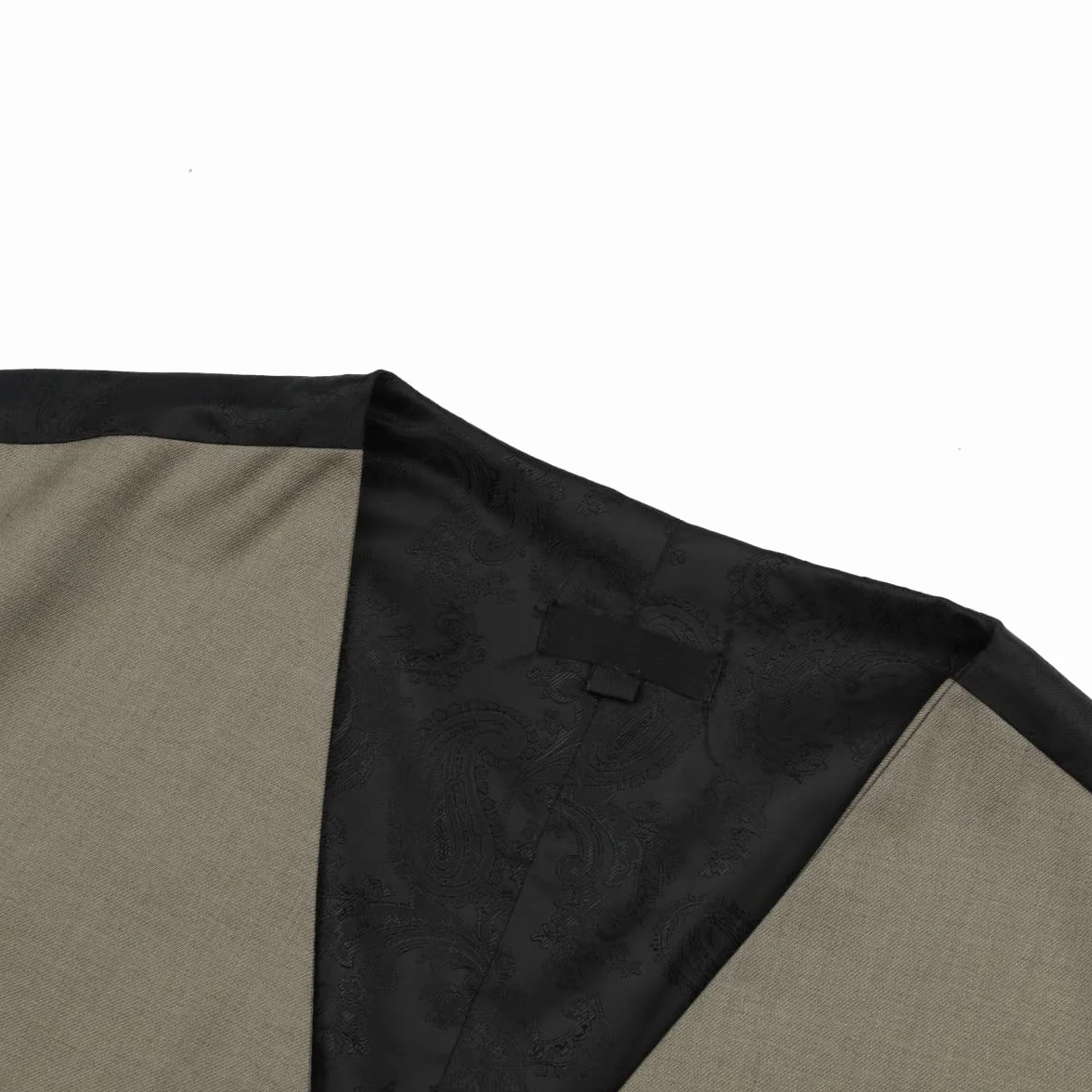 YOUTHUP Męska dwurzędowa kamizelka slim fit, formalna kamizelka garniturowa, na co dzień, na wesele, imprezę, kamizelki