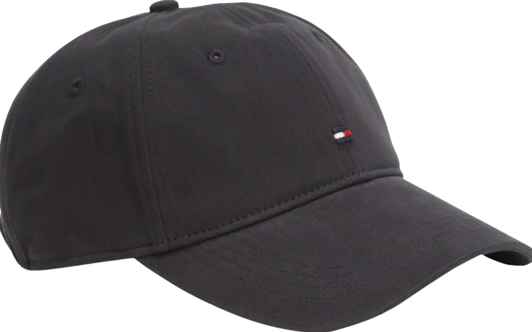 Tommy Hilfiger Męska flaga TH '85 miękka 6-panelowa czapka AM0AM12531 czapka, czarna, jeden rozmiar, czarny (czarny), Rozmiar uniwersalny