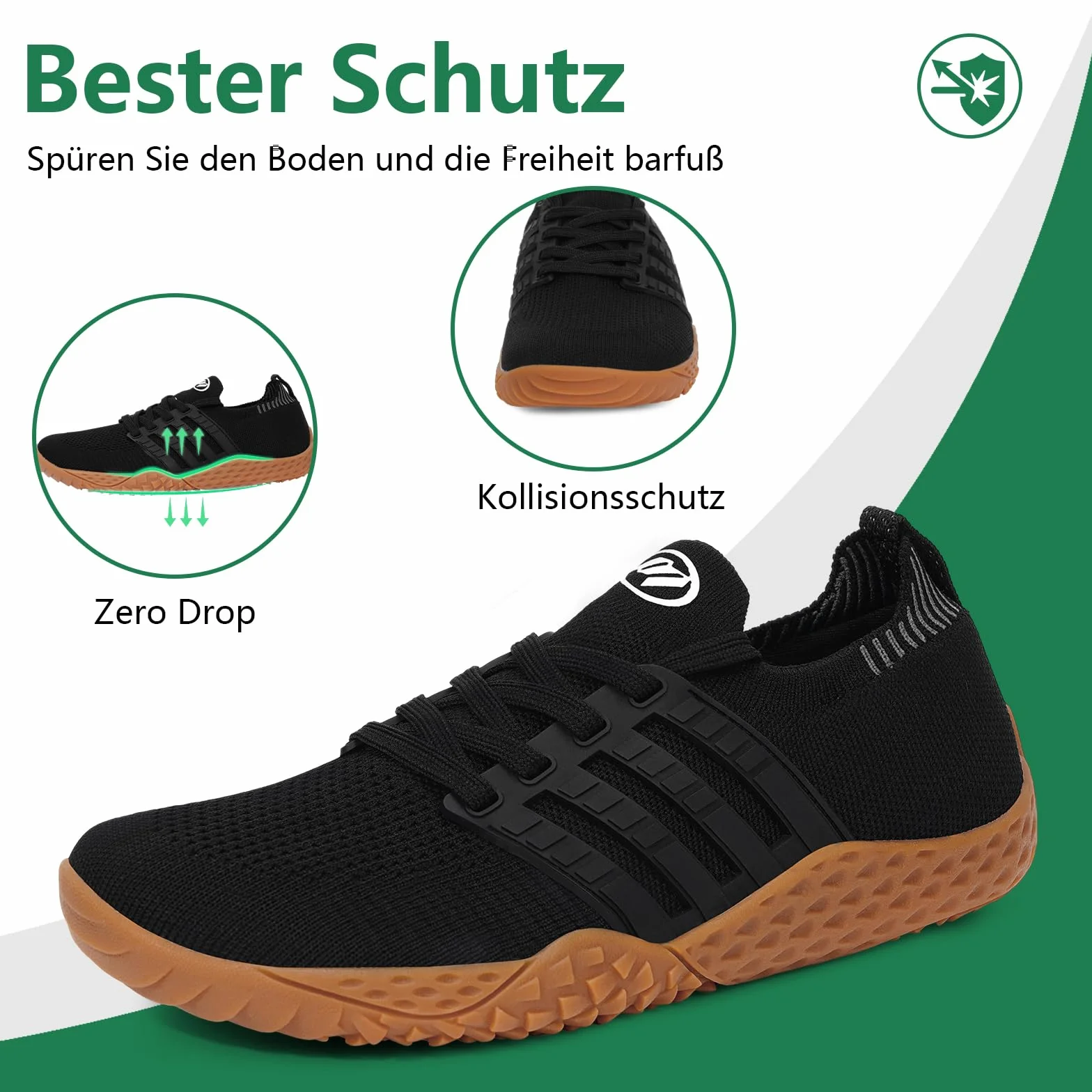RUYI szerokie buty do chodzenia boso minimalistyczne antypoślizgowe Zero-Drop