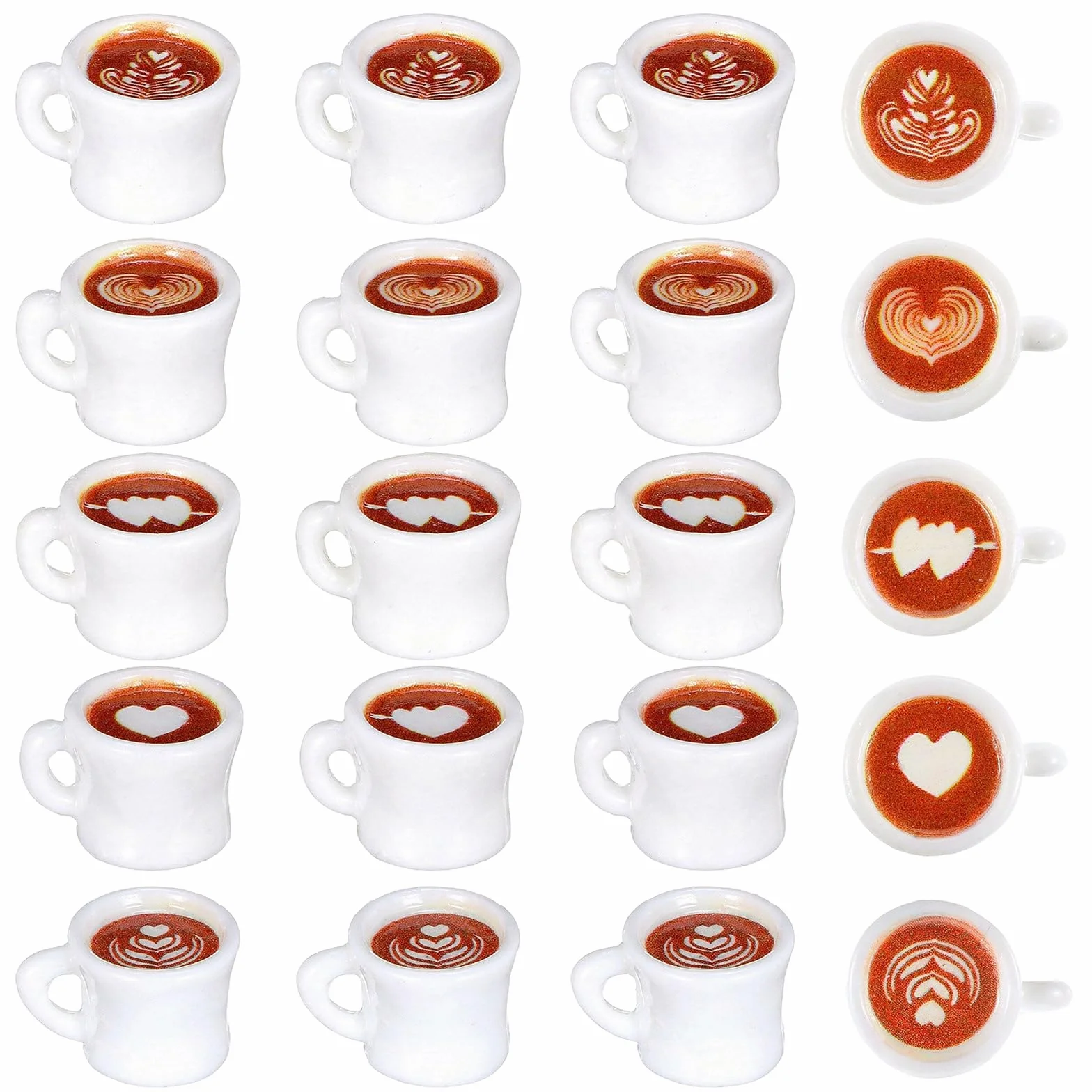 20 sztuk mini filiżanek do kawy, akcesoria do domku dla lalek, miniaturowy zestaw artykułów spożywczych 1/12 skrzatów, akcesoria do mini imprezy herbacianej, akcesoria do pieczenia, Boże Narodzenie