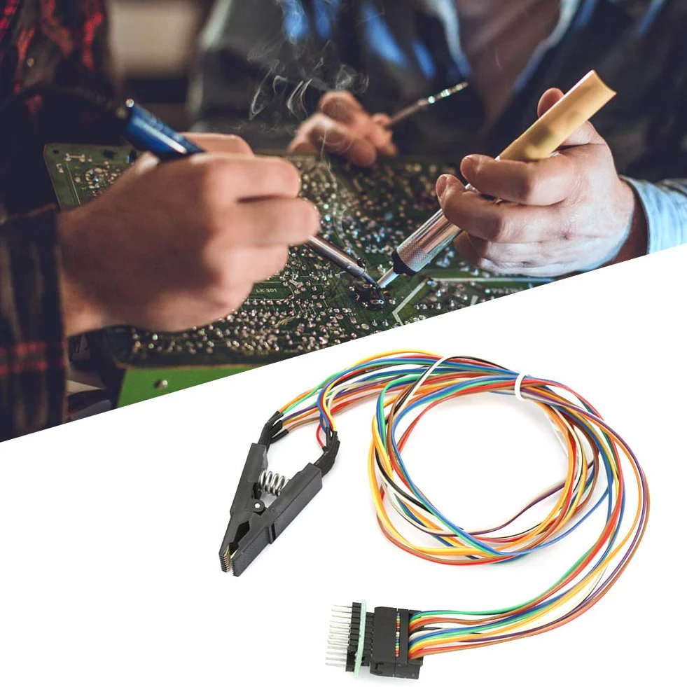 SOP16 do DIP8 klips błyskowy programator klips testowy SOP16 SOIC16 16-pinowy zacisk testowy IC SOP16 do DIP8 klips błyskowy