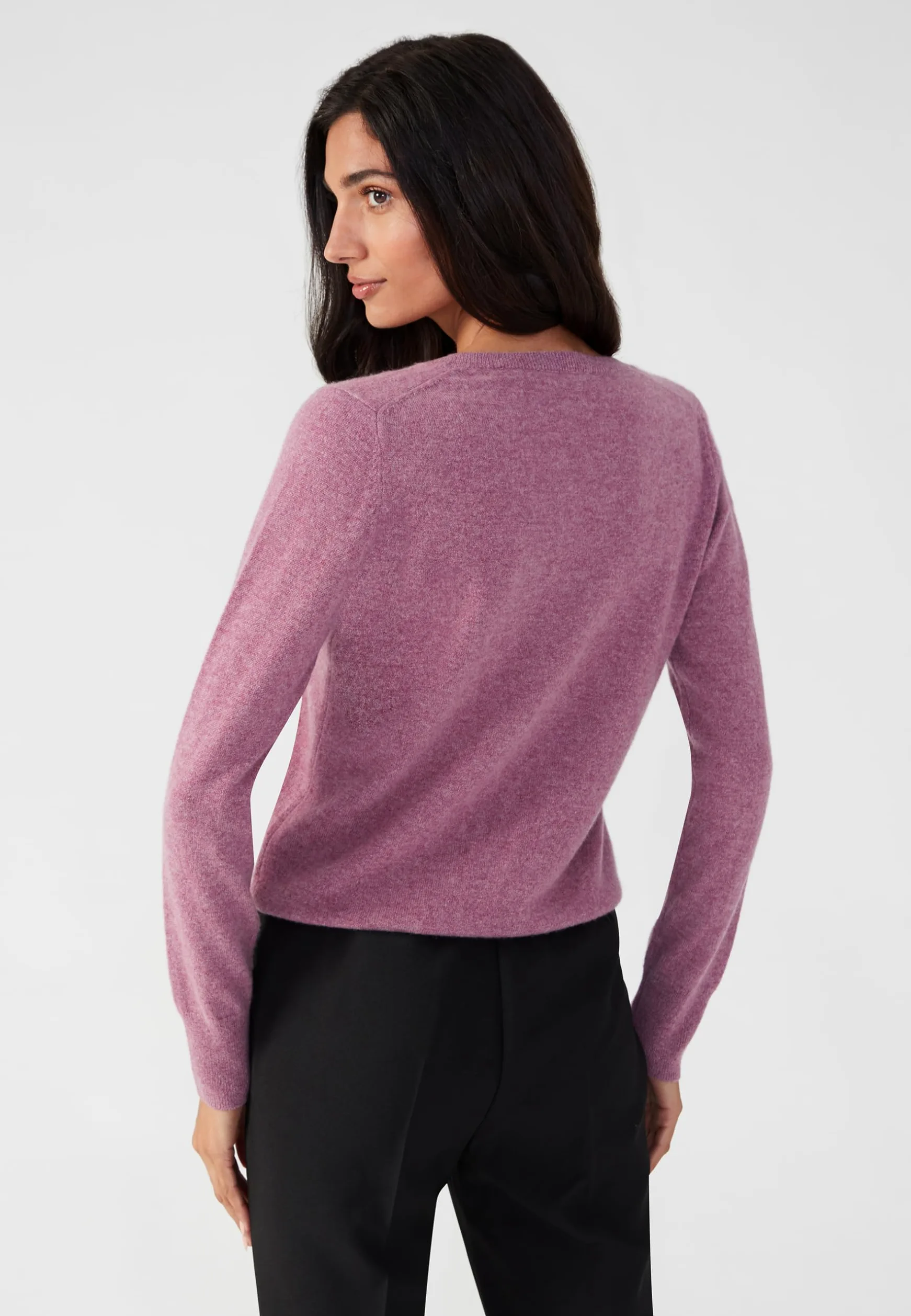 Style & Republic Damski sweter kaszmirowy z dekoltem w serek, elegancki, ze 100% kaszmiru, przytulny sweter z dzianiny premium na stylowe chwile jesienne i zimowe