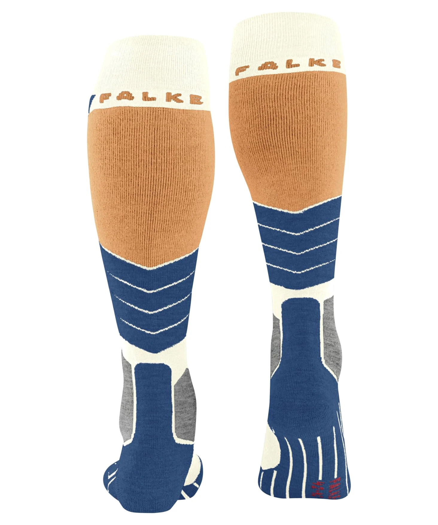 FALKE Kobiety Skarpety narciarskie SK2 Intermediate W Kh wełna materiał funkcyjny ciepłe grube1 Para, Biały Offwhite-Candy 2042, 39-40
