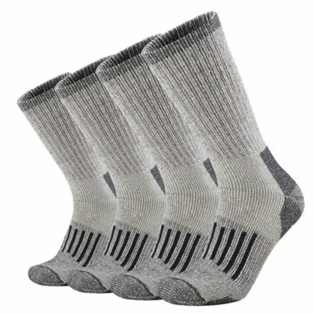 Skarpety wełniane dla mężczyzn zagęścić ciepłe piesze wycieczki Skarpety Crew Wool Sports Skarpety Euro Rozmiar 40-45 (Kolor: C Rozmiar: 4 pary) (Color : A, Size : 4 Pairs)