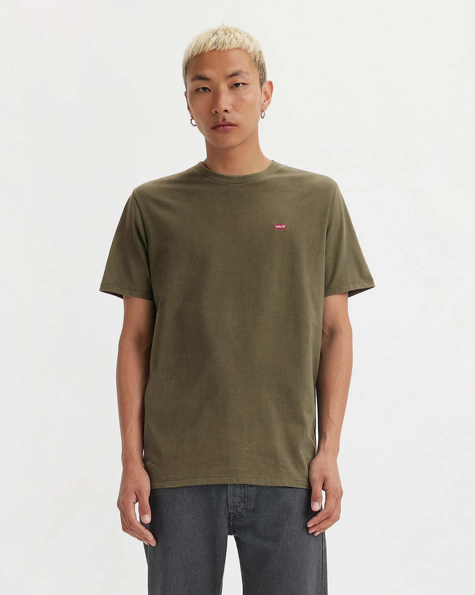 Levi's Mężczyźni Ss Original Housemark Tee T-Shirt, Olive Night, L