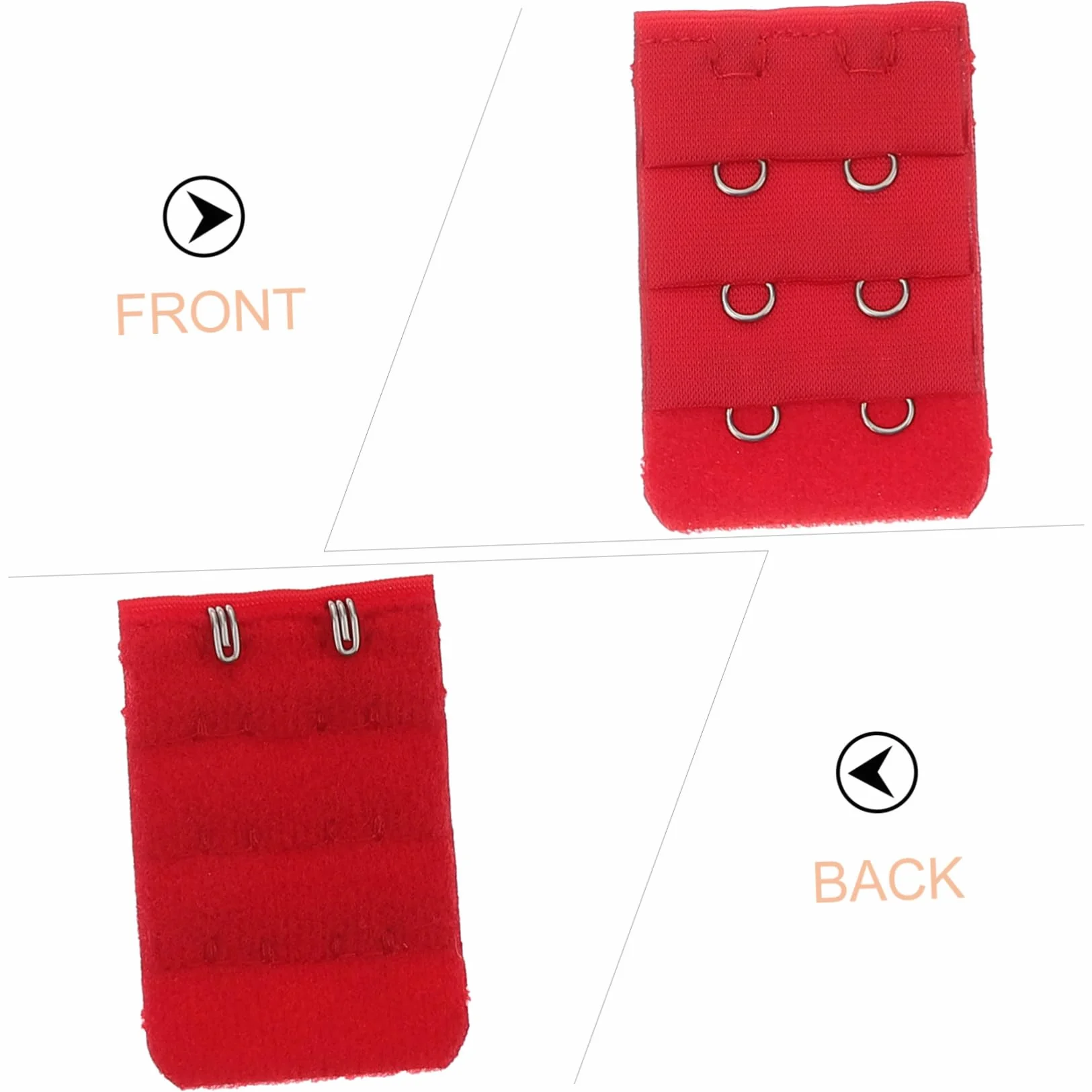 BESTYASH Zestaw Biustonoszy Essential Bra Kit 10 Szt Przedłużki Damskie Wąskie 3 Rzędy 2 Guziki Ułatwiające Dopasowanie Biustonosza