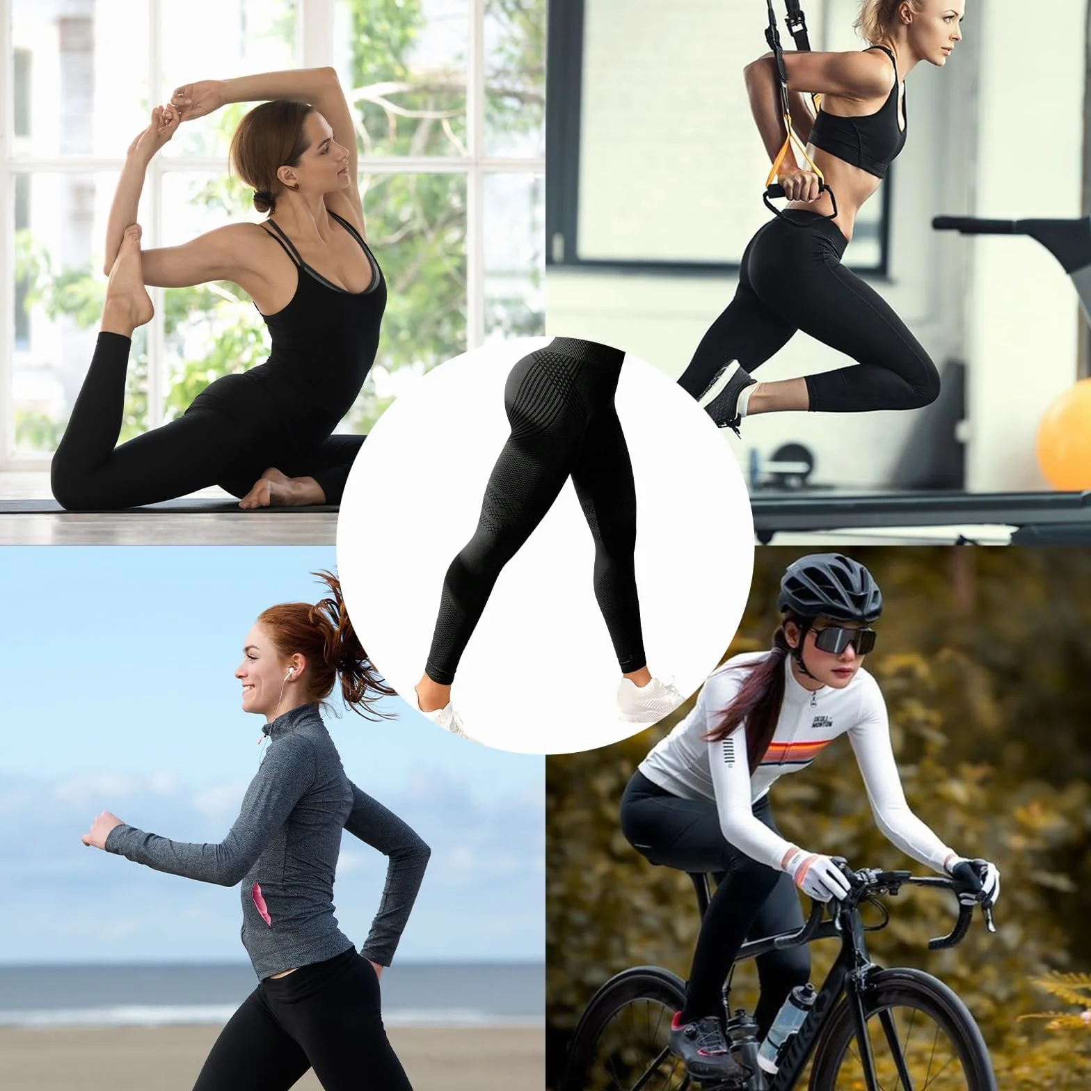 duaicnvow Nowy 2026 Legginsy 3D Antycellulitowe Kobiety, Legginsy Antycellulitowe Kobiety,Cellulit Push Up Lipedema Compression Leginss,Bezszwowe Legginsy Nieprzezroczyste Scrunch Spodnie Joga