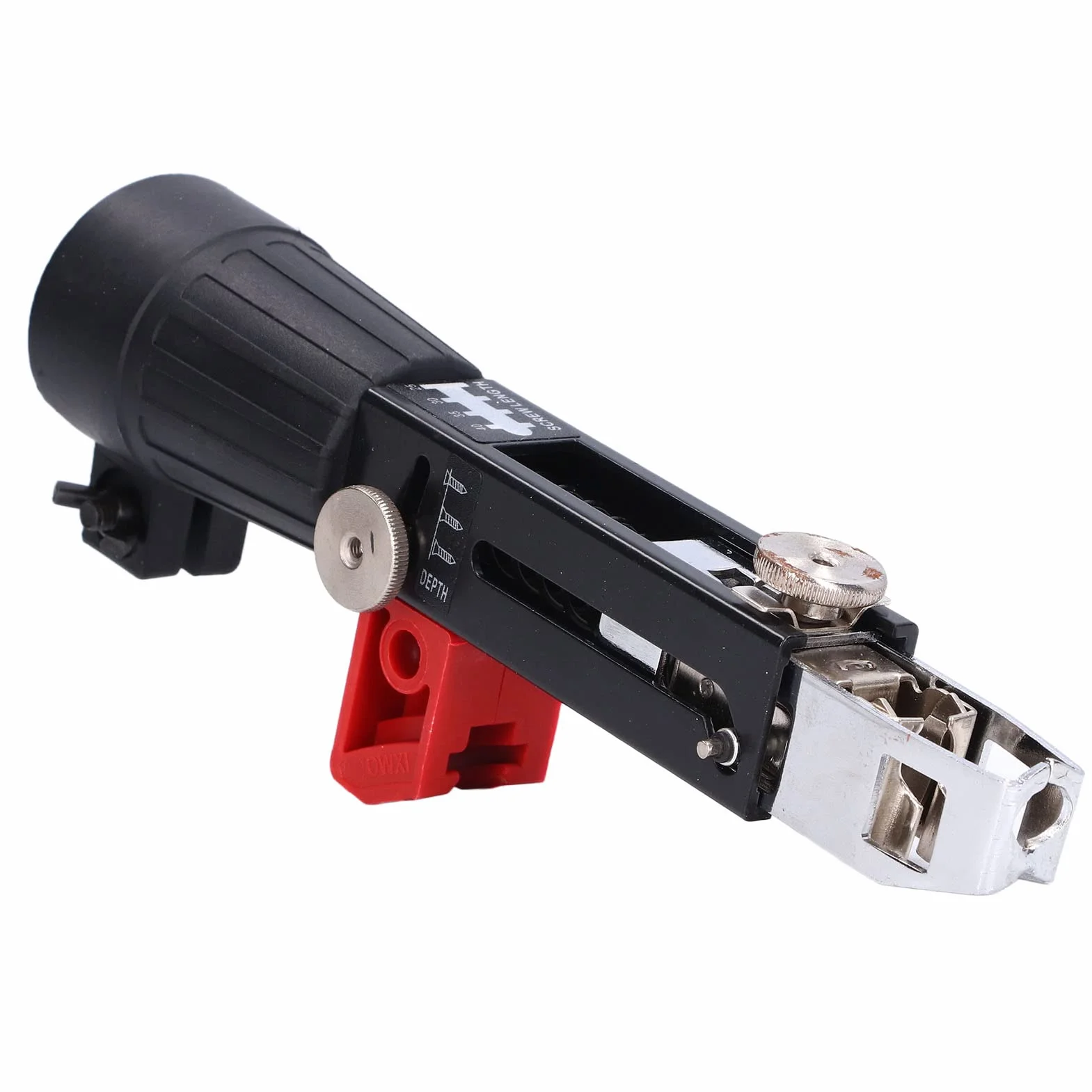 Automatyczny Adapter do Pistoletu do Gwoździ, Adapter łańcucha do Wkrętarki z Taśmą do Gwoździ, Zestaw do Mocowania łańcucha Wiertarki Elektrycznej do Wiertarki Akumulatorowej, Elektryczny Pistolet do