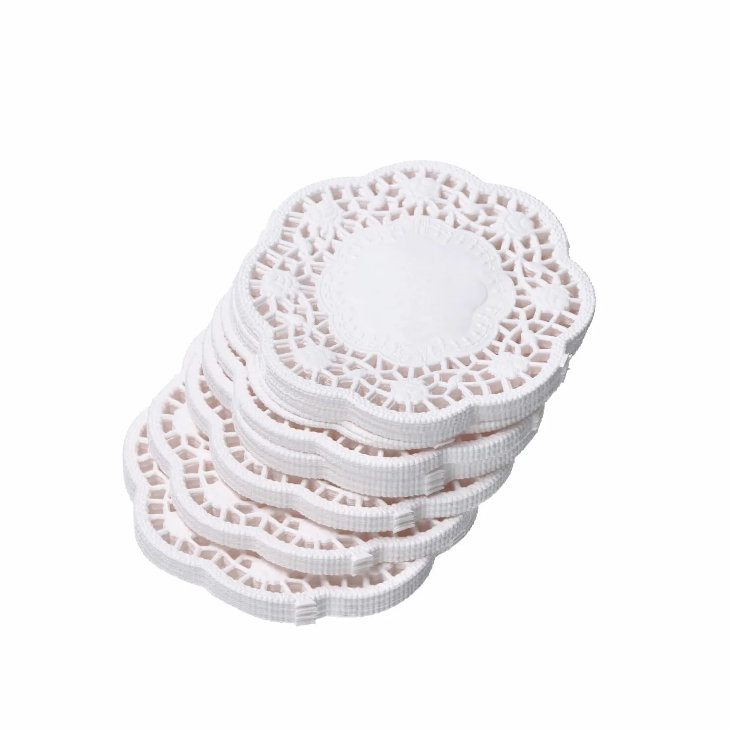 Serwetki ażurowe okrągłe papierowe białe 10cm 500x