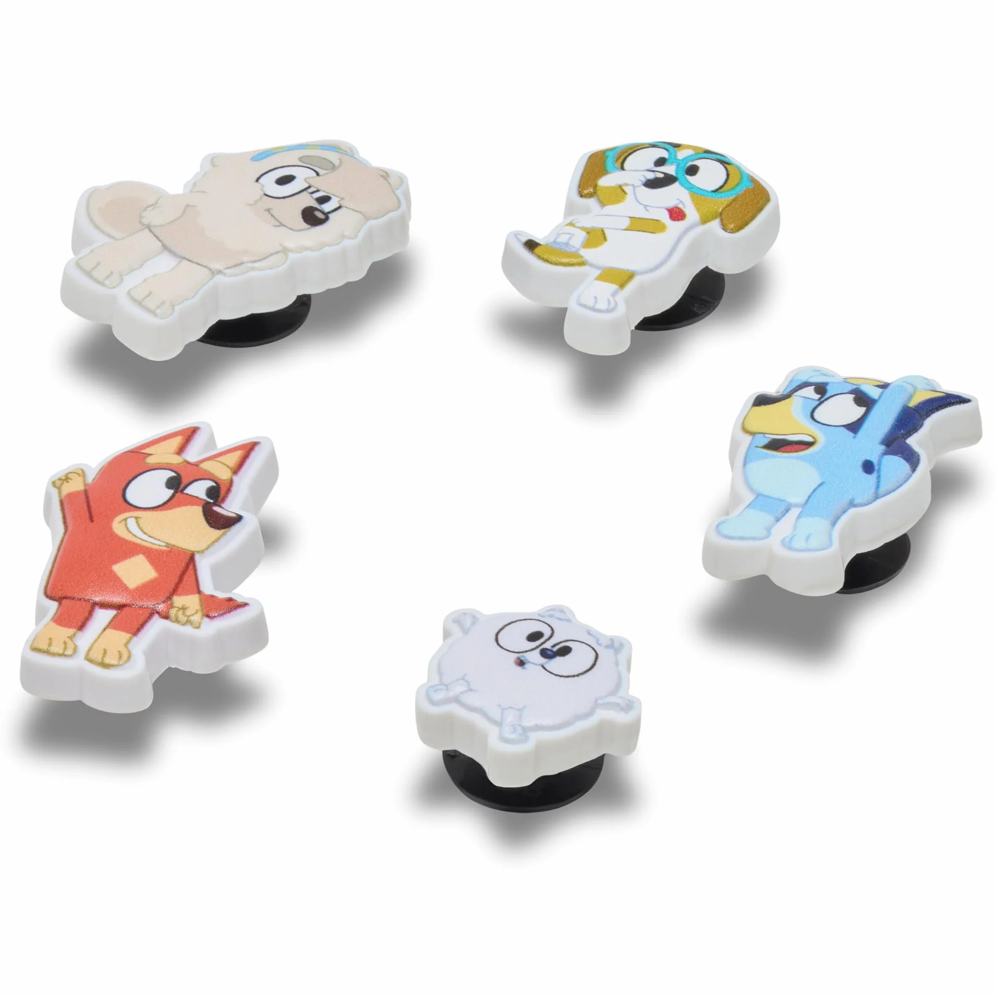 Crocs Unisex Bluey Multi 5-pak zawieszek do butów, wielokolorowe, jeden rozmiar, wielobarwny, Rozmiar Uniwersalny