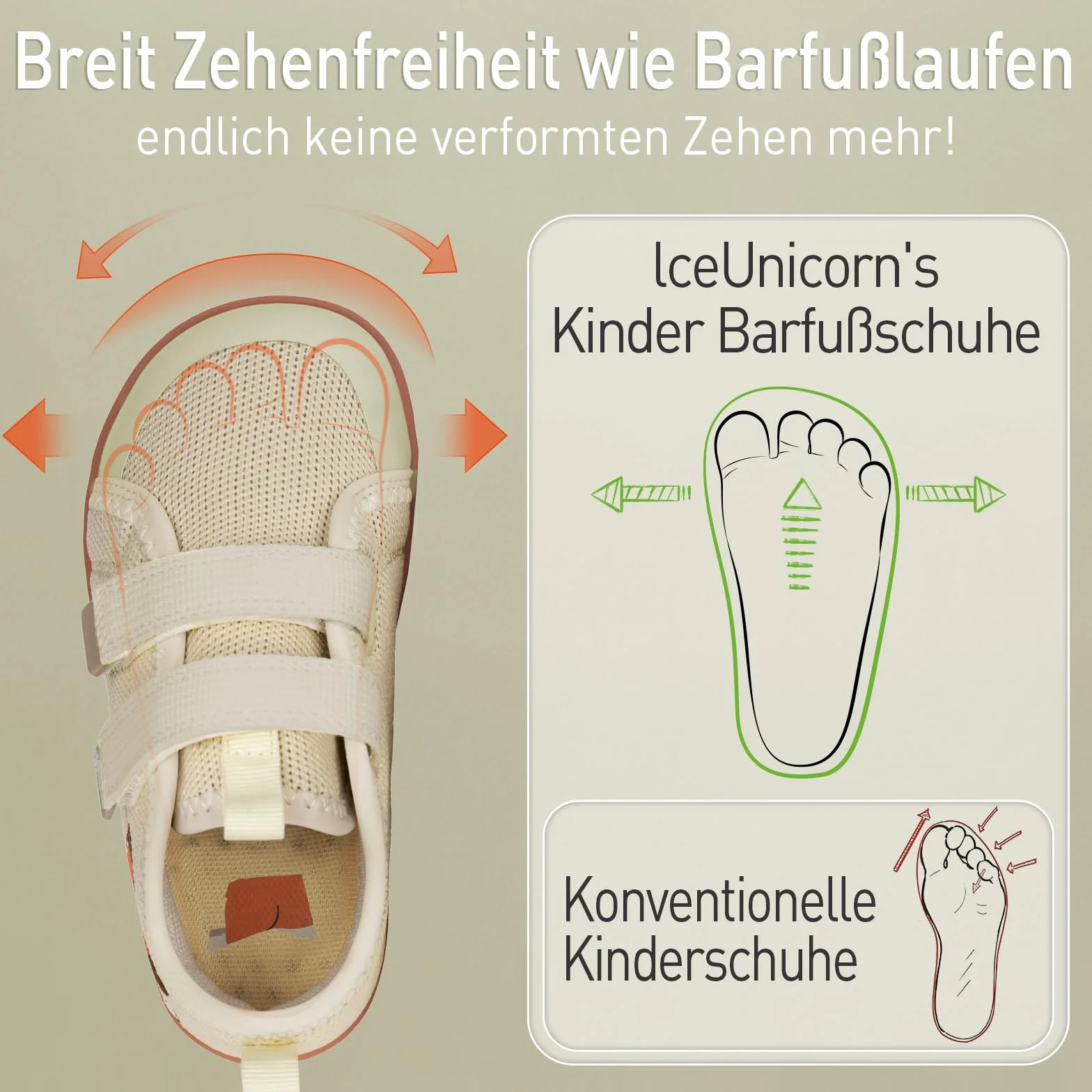 IceUnicorn Dziecięce buty do chodzenia boso szerokie palce minimalistyczne do biegania w terenie