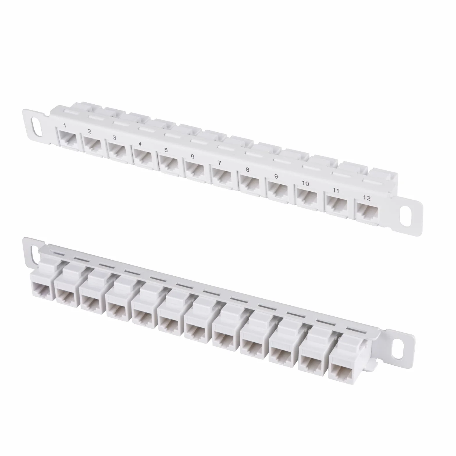 GeeekPi 12-portowy panel krosowy, 0,5U CAT6 Network Patch Panel do DeskPi RackMate T1/T0/T2 Rackmount i 10-calowego serwera Rack/szafy sieciowej