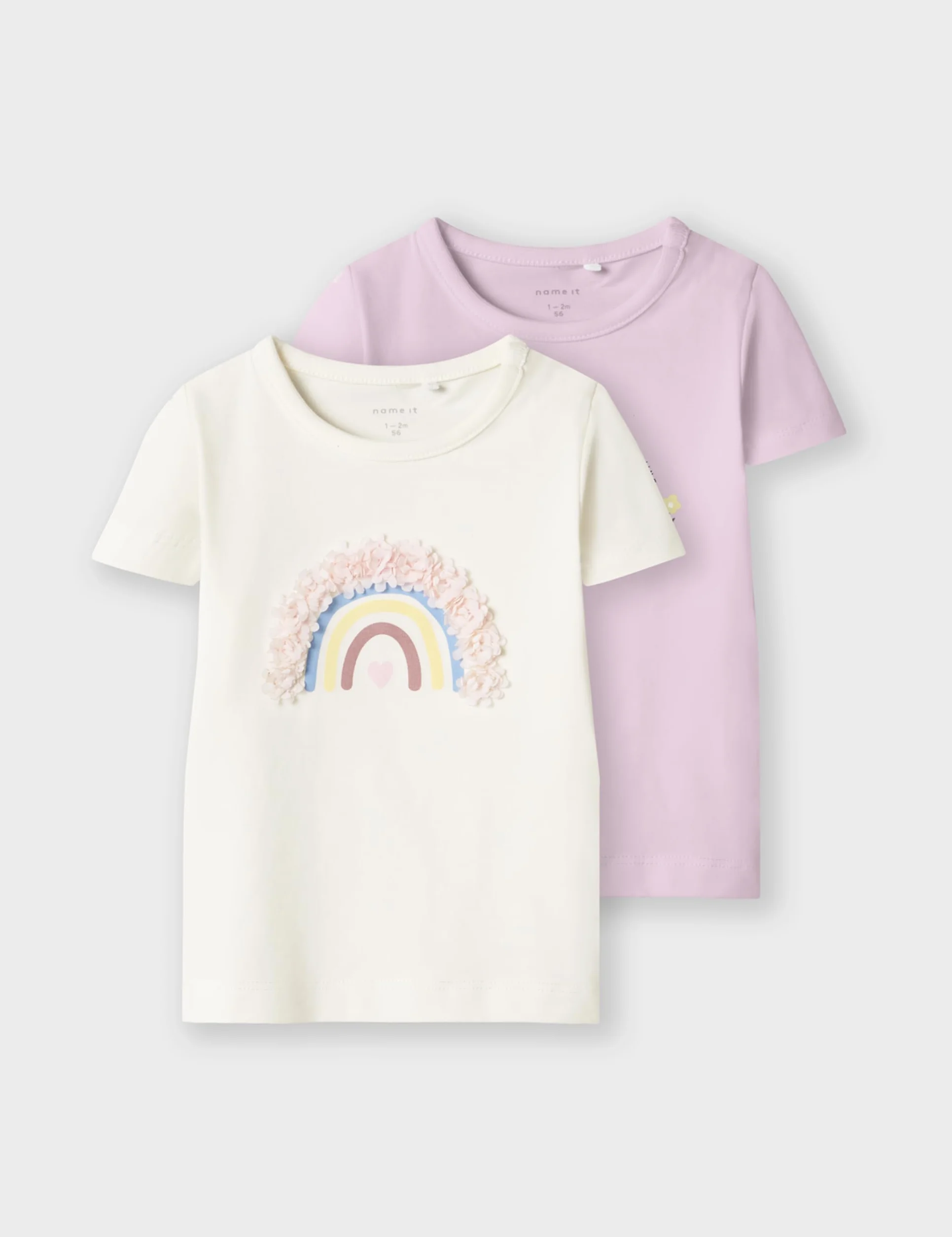 Name It Nbffines 2P SS Top Box, Cloud Dancer, 86