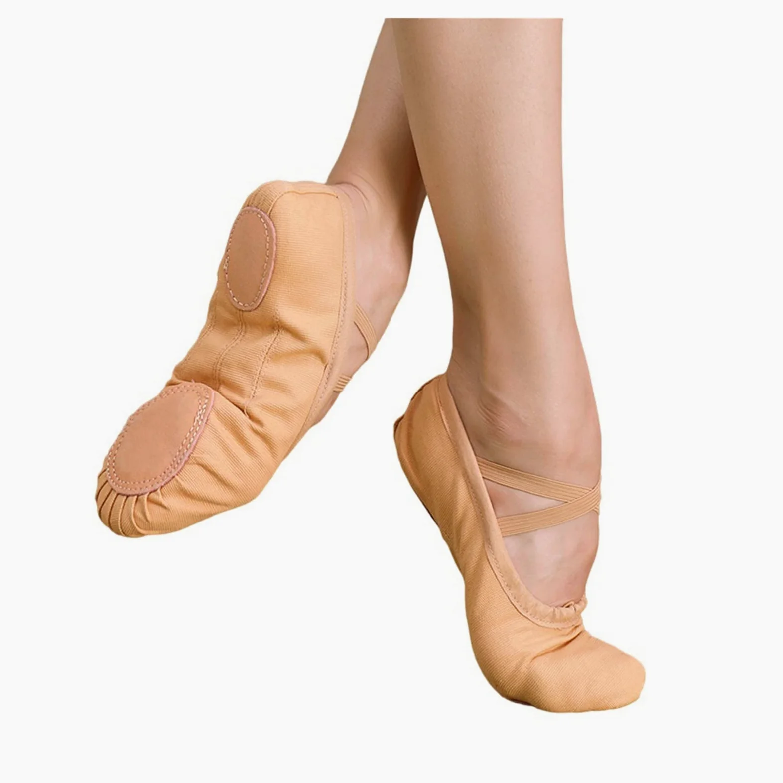 Damskie buty do tańca baletowego Płócienne buty klasyczne Skarpety do jogi Pełna podeszwa Tanie dla dzieci Dziewczęta Dorośli Plus rozmiar (kolor: jasnoróżowy, rozmiar buta: 35) (jasnoróżowy 42 EU)