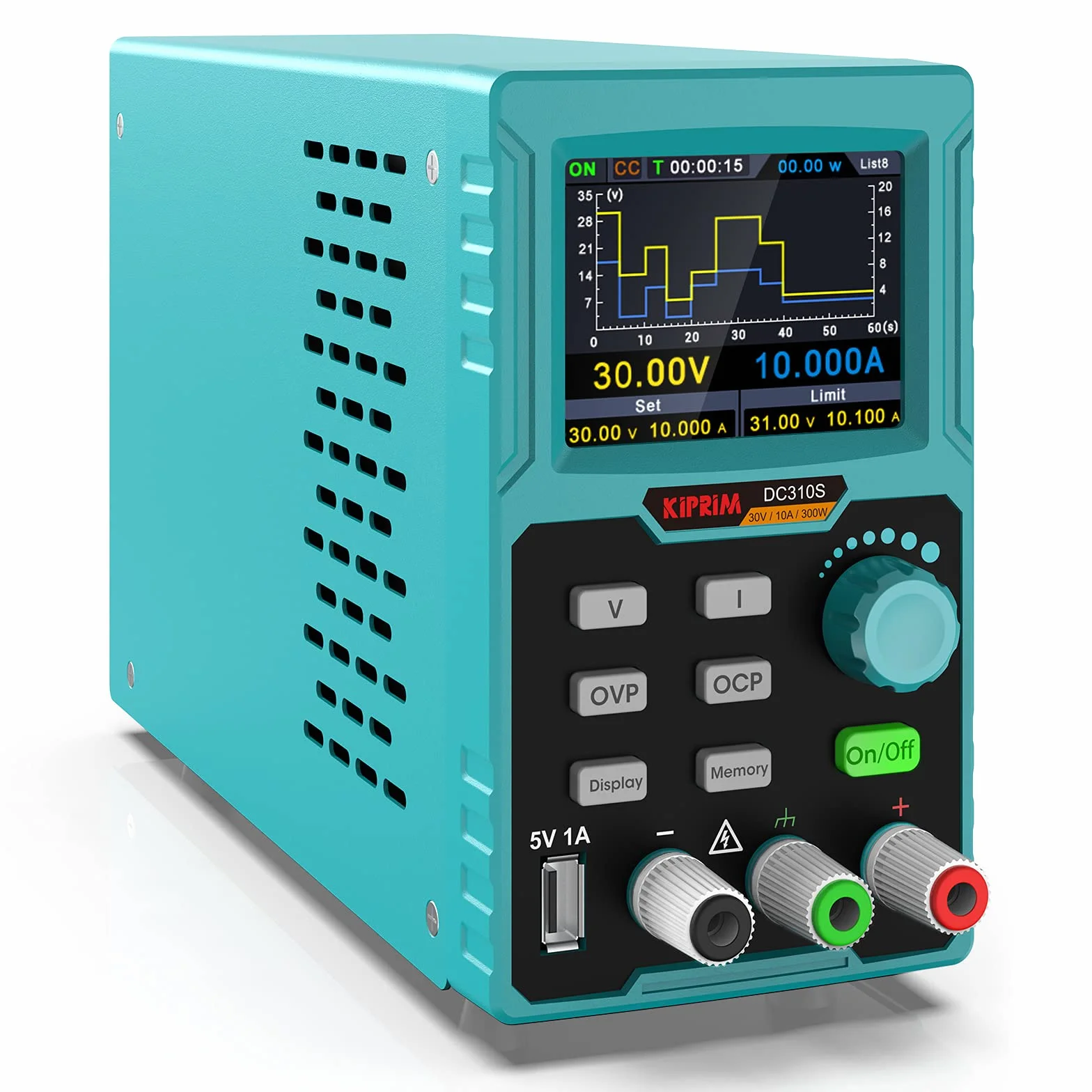 Kiprim DC310S Programowalny zasilacz laboratoryjny 0–30 V 0–10 A LED