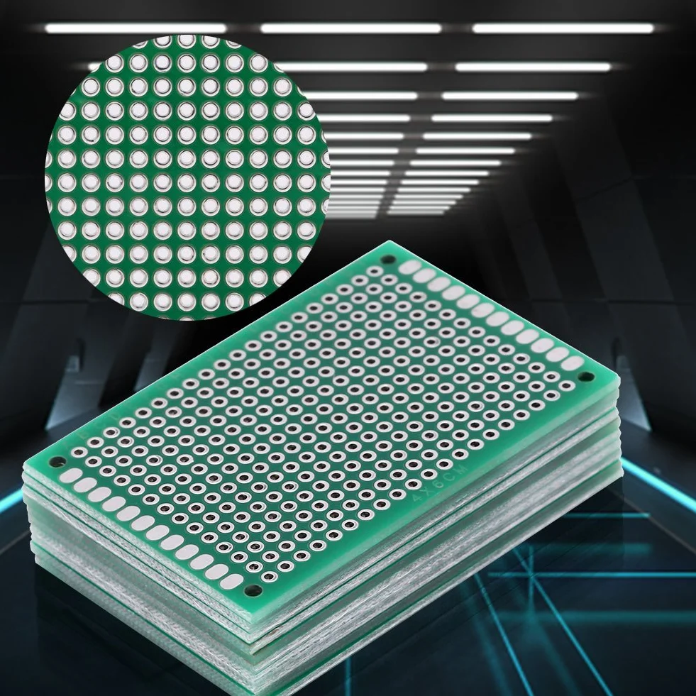 10 sztuk 4 x 6 cm dwustronne lutowanie prototypowe Uniwersalna płytka drukowana do lutowania DIY i projektów elektronicznych OPAKOWANIA WIELORAZOWE socialme-eu
