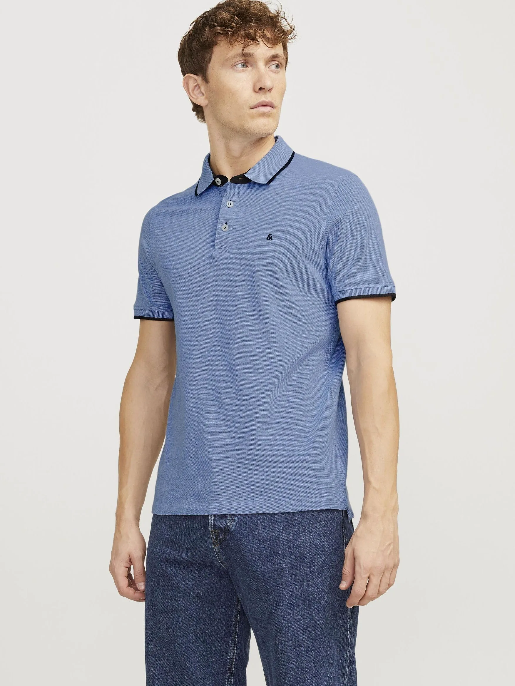 JACK & JONES Jjepaulos Polo Ss Noos Koszulka polo Mężczyźni , Bright Kobalt , XXL