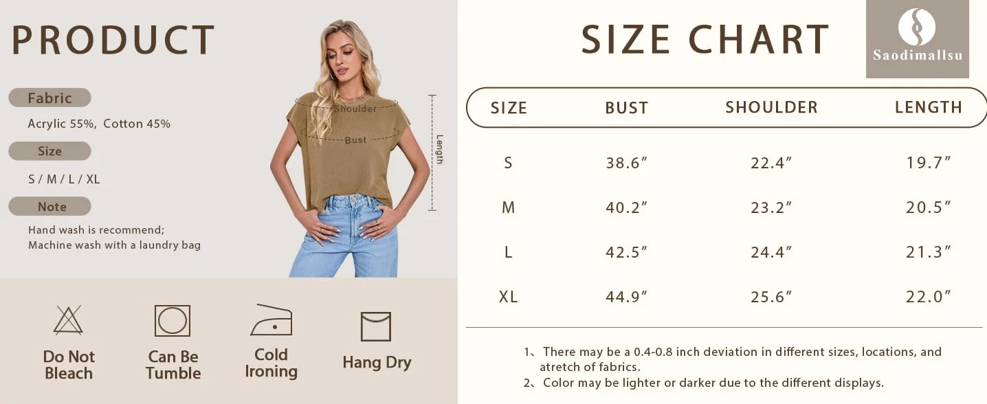 Saodimallsu Damski sweter z krótkim rękawem na lato, seksowny sweter z dzianiny, okrągły dekolt, lekka cienka dzianina, koszulka basic
