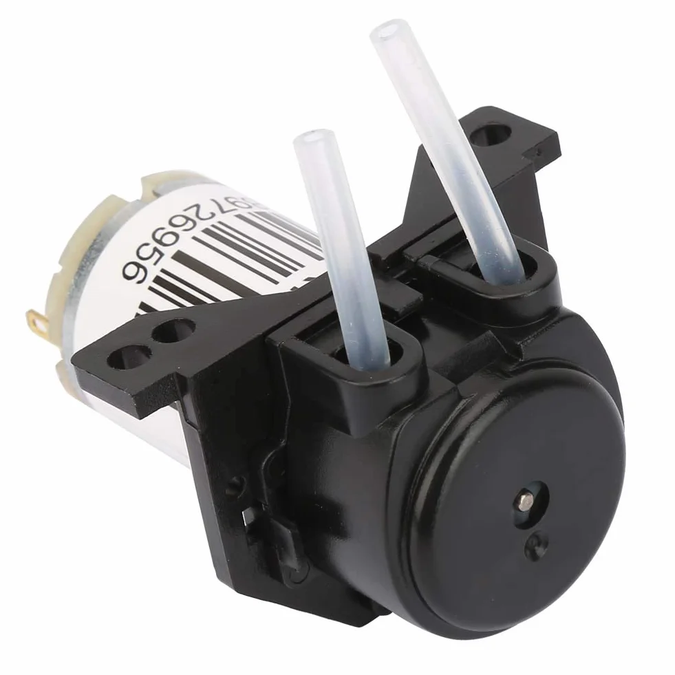Miniaturowa Cicha Pompa Perystaltyczna, Pompa Perystaltyczna 6 V, Miniaturowa Cicha Pompa Perystaltyczna Miareczkowanie DC Samozasysająca Pompa(6V Right -angle black)