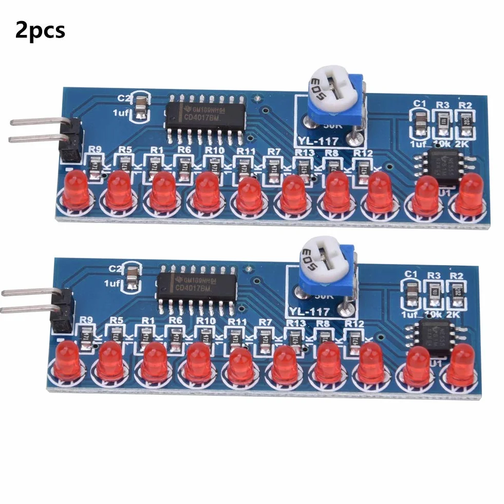 2 stücke Wasser Fließendes Licht Modul NE555 + CD4017 LED Chaser LED Lauflicht