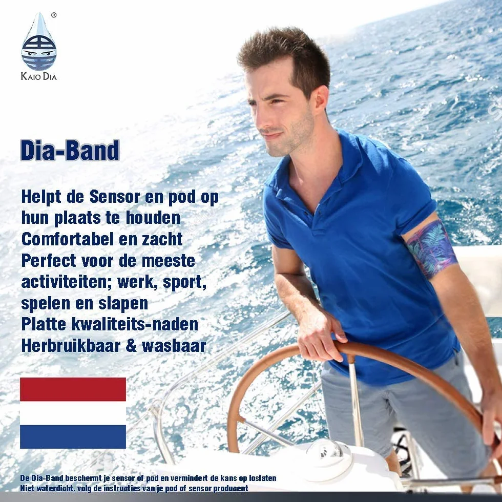 Dia-Band, mankiet ochronny do sensora glukozy Freestyle Libre, Medtronic, Dexcom lub Omnipod - Wygodna i wielokrotnego użytku opaska dla diabetyków. (S (25-28 cm))