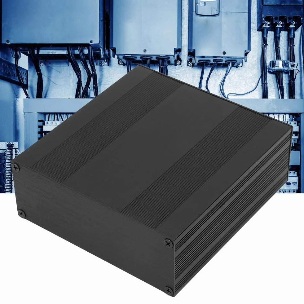 Elektroniczna obudowa projektu czarna aluminiowa drukować płytka drukować pudełko typu dzielone DIY elektroniczny projekt