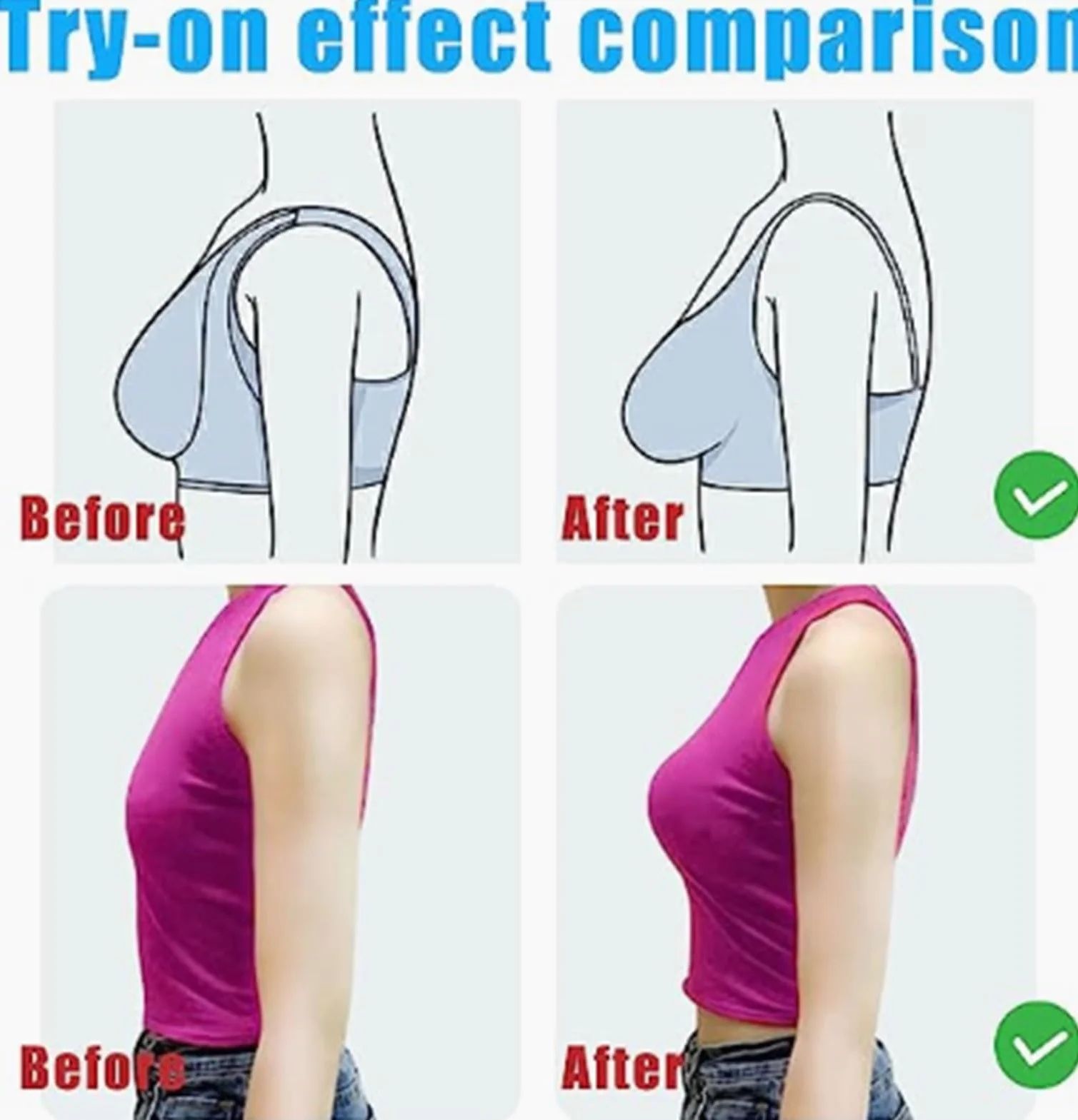 Postpartum Recovery Bras High Compression Push Up Camisole Bra 8-Row Buckles Beige 90/40D