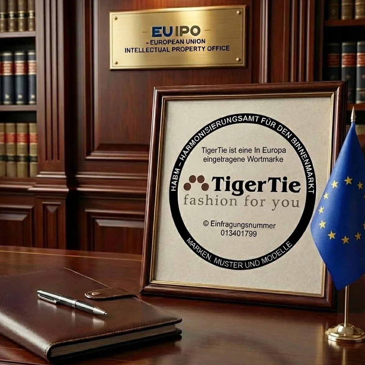 TigerTie muszka do samodzielnego zawiązania - muszka z 100% poliestru, kolor czarny - jakość w satynie + pudełko na prezent z instrukcją