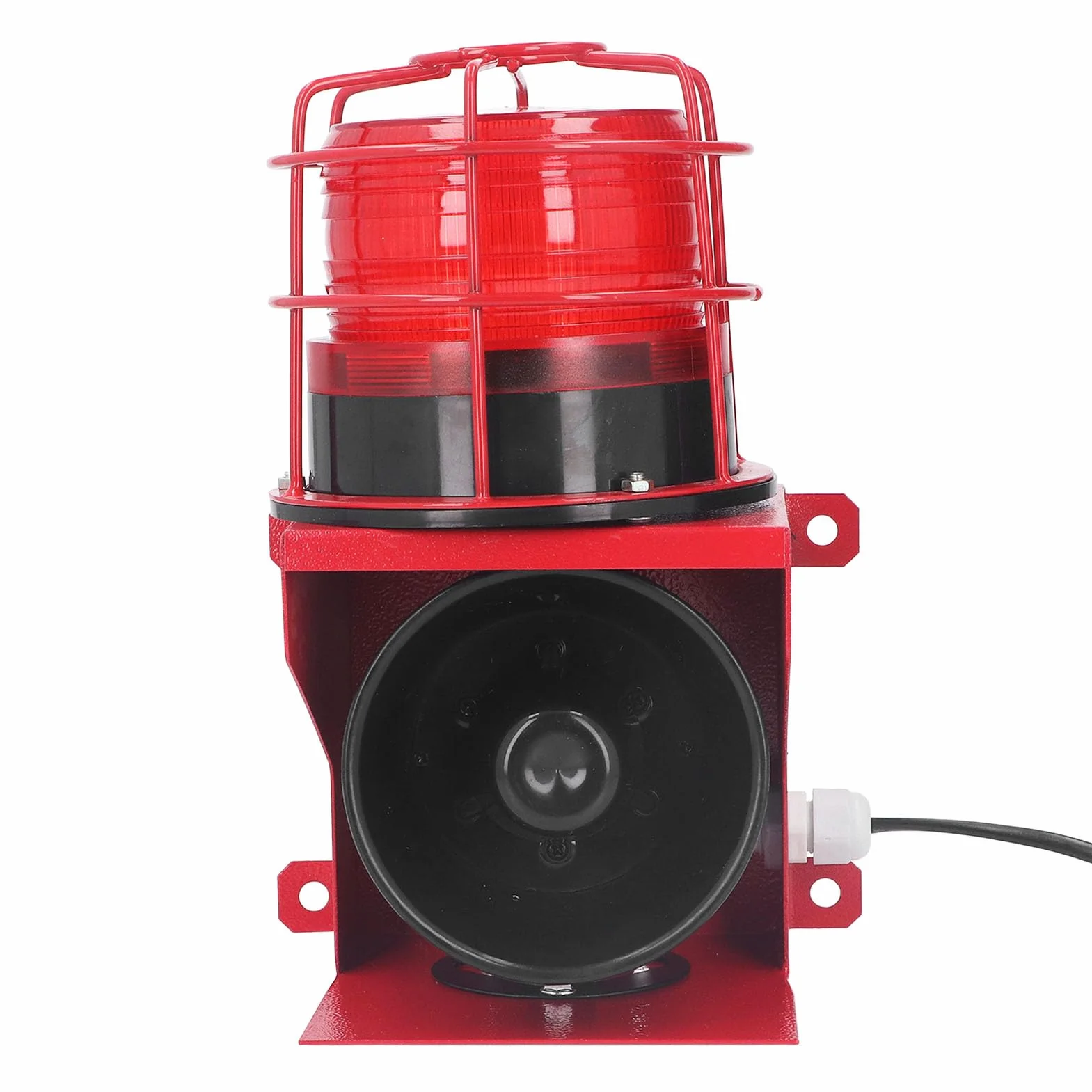 115DB Light Light Alarm Siren Siren Siren IP65 Waterproof, LED Strobe, Instalacja ścian dla Różnych Trudnych środowisk, Stop Aluminium, PVC (Wtyczka UE 220V)