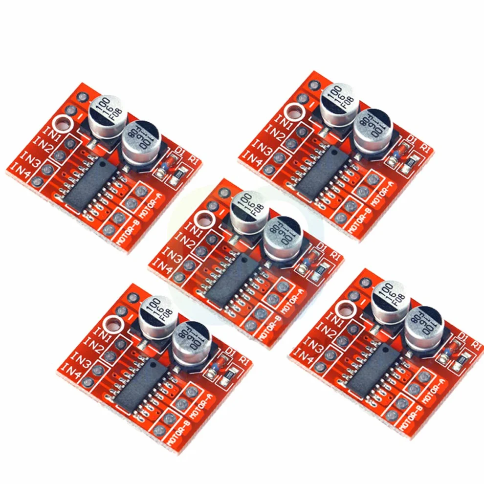 Hailege 5 szt. 1,5A 2 Way L298N L298 DC Motor Drive Board Dual H-Bridge PWM Stepper Speed Controller Moduł sterownika dla Arduino