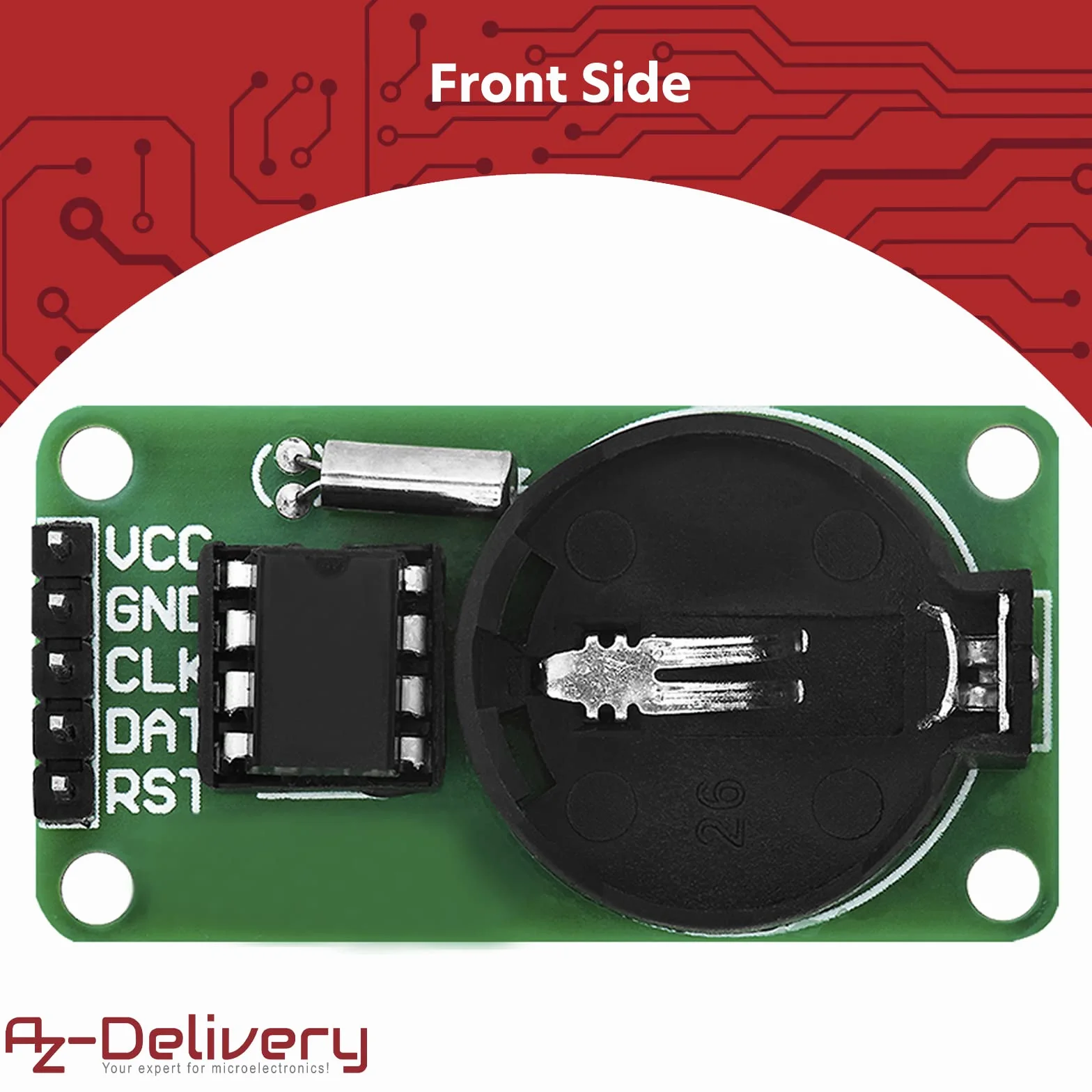 AZDelivery 5 x DS1302 Szeregowy zegar czasu rzeczywistego RTC Moduł zegara czasu rzeczywistego kompatybilny z Arduino i Raspberry Pi w tym E-Book