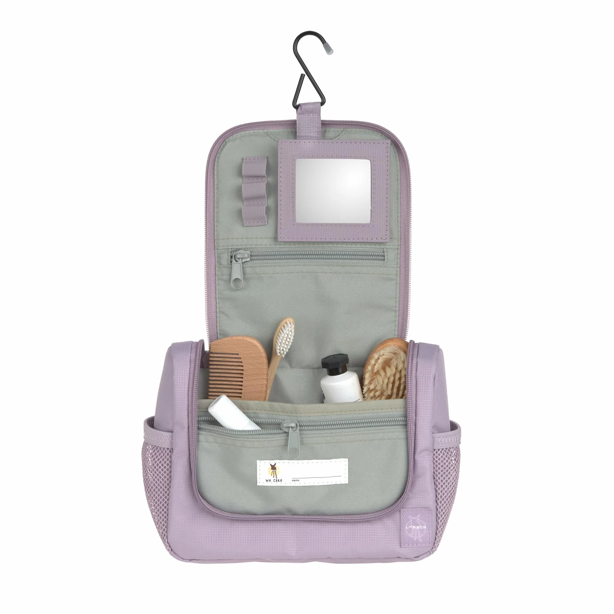LÄSSIG Kosmetyczka dla dzieci, worek na pranie, do zawieszania/mini Washbag Lilac, liliowy, Nowoczesny