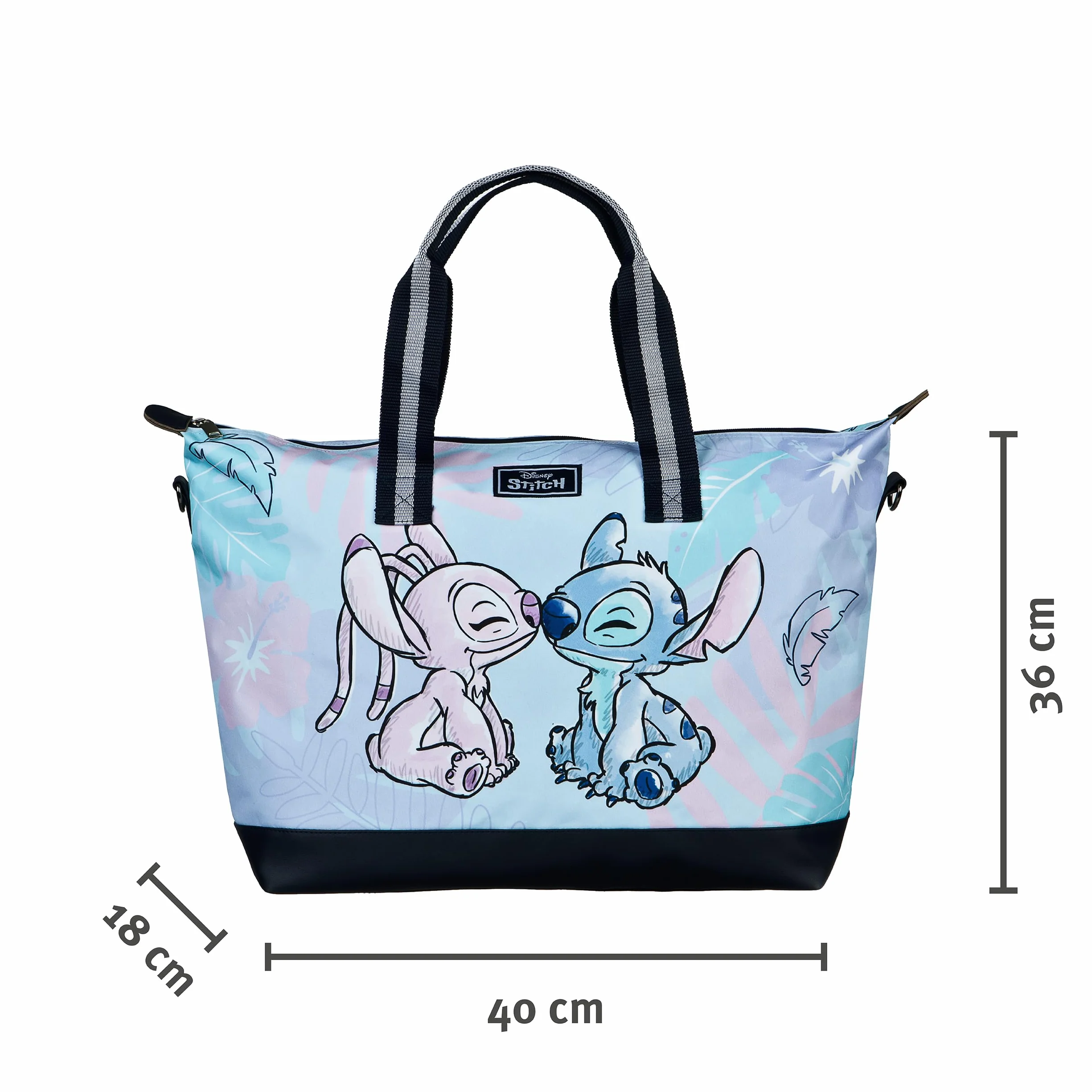 Undercover Disney Stitch Weekender torba podróżna z kieszenią na zamek i paskiem na ramię