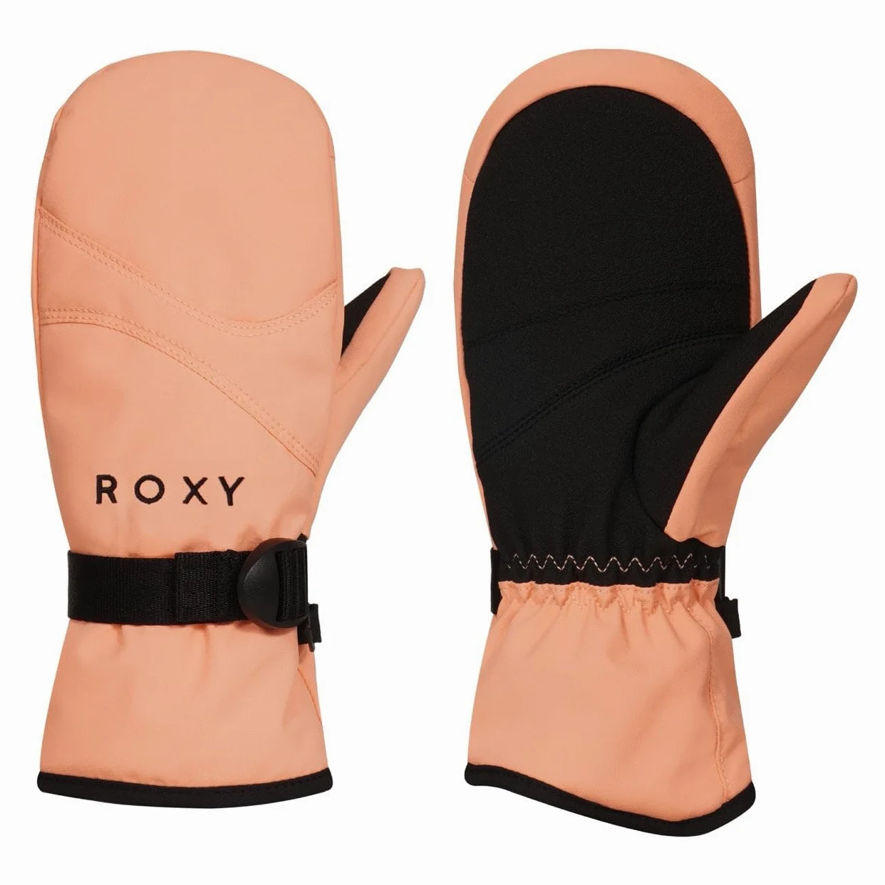 Roxy Rękawiczki snowboardowe/narciarskie dla dziewczynek, DryFlight, bez PFC, izolacja WarmFlight, ekran dotykowy, regulowany, brzoskwiniowy, rozmiar S