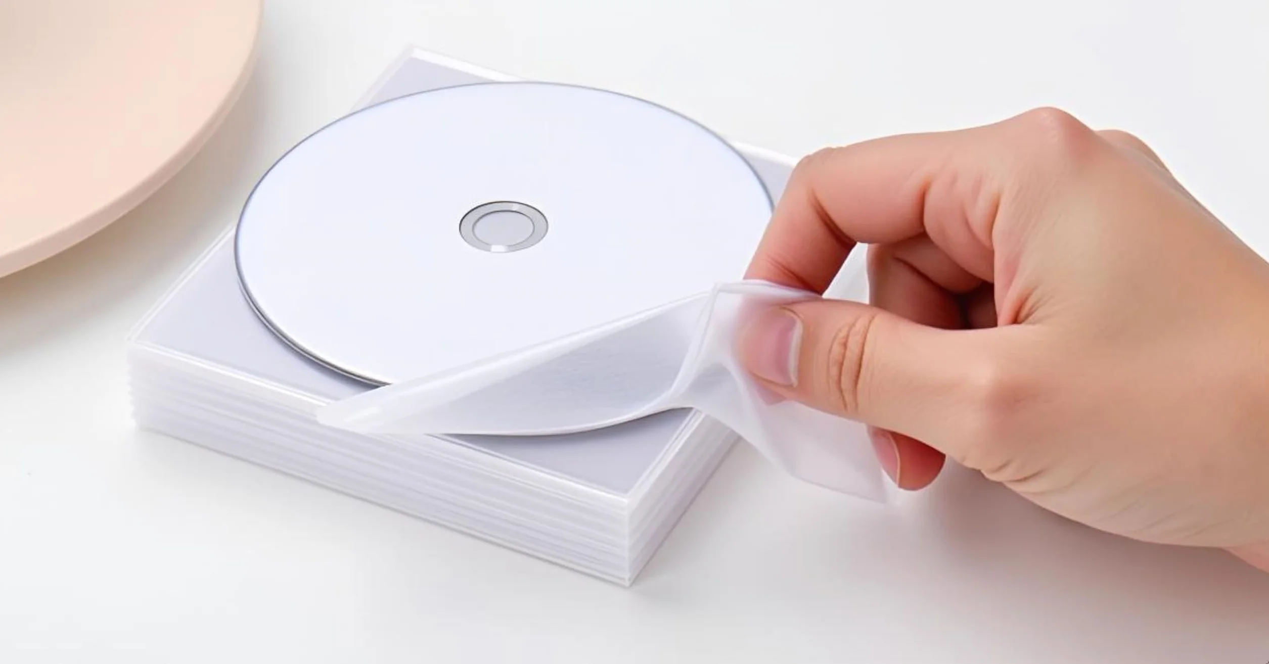 100X Koszulki na płyty CD DVD Blu-Ray | przezroczyste, PVC, z klapką zamykającą | Ochrona przed kurzem, widoczność napisów, praktyczne przechowywanie płyt Cd Dvd Sleeves