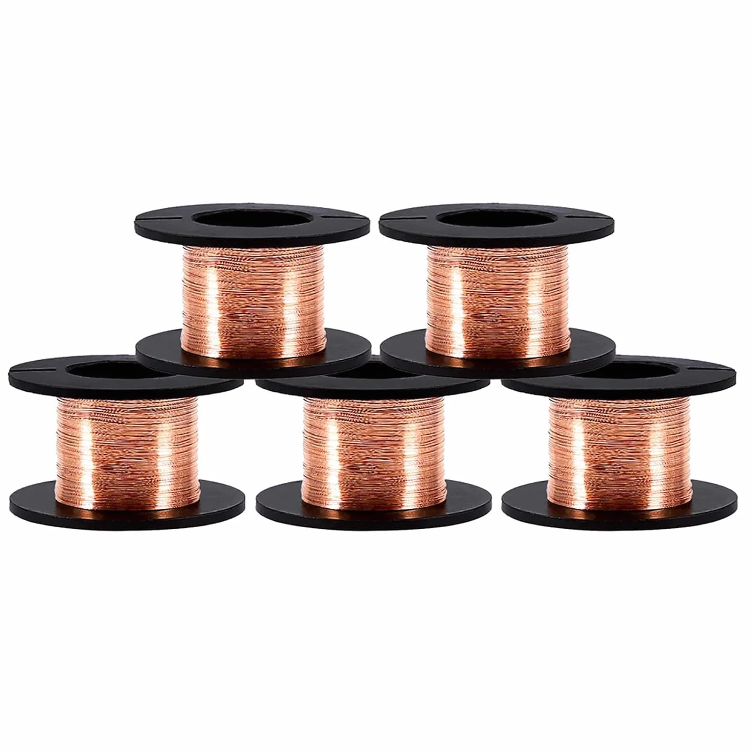 5 Rolek 15M Emaliowanego Drutu, 0,1 Mm * 15 M Emaliowanego Drutu Miedzianego Drut Magnetyczny Drut Uzwojenia Telefonu Naprawczy Płyty Głównej Notebooka, Do Naprawy, Podłączania Lub